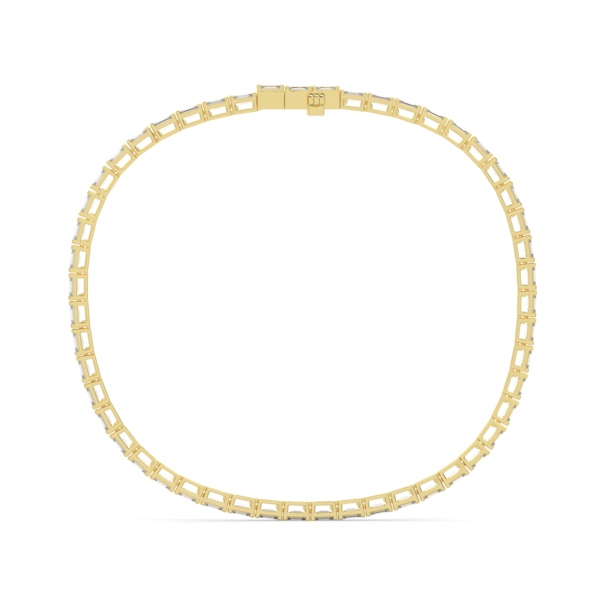 3.20 CTW Emerald Lab Diamond Classic East West Tennis Bracelet