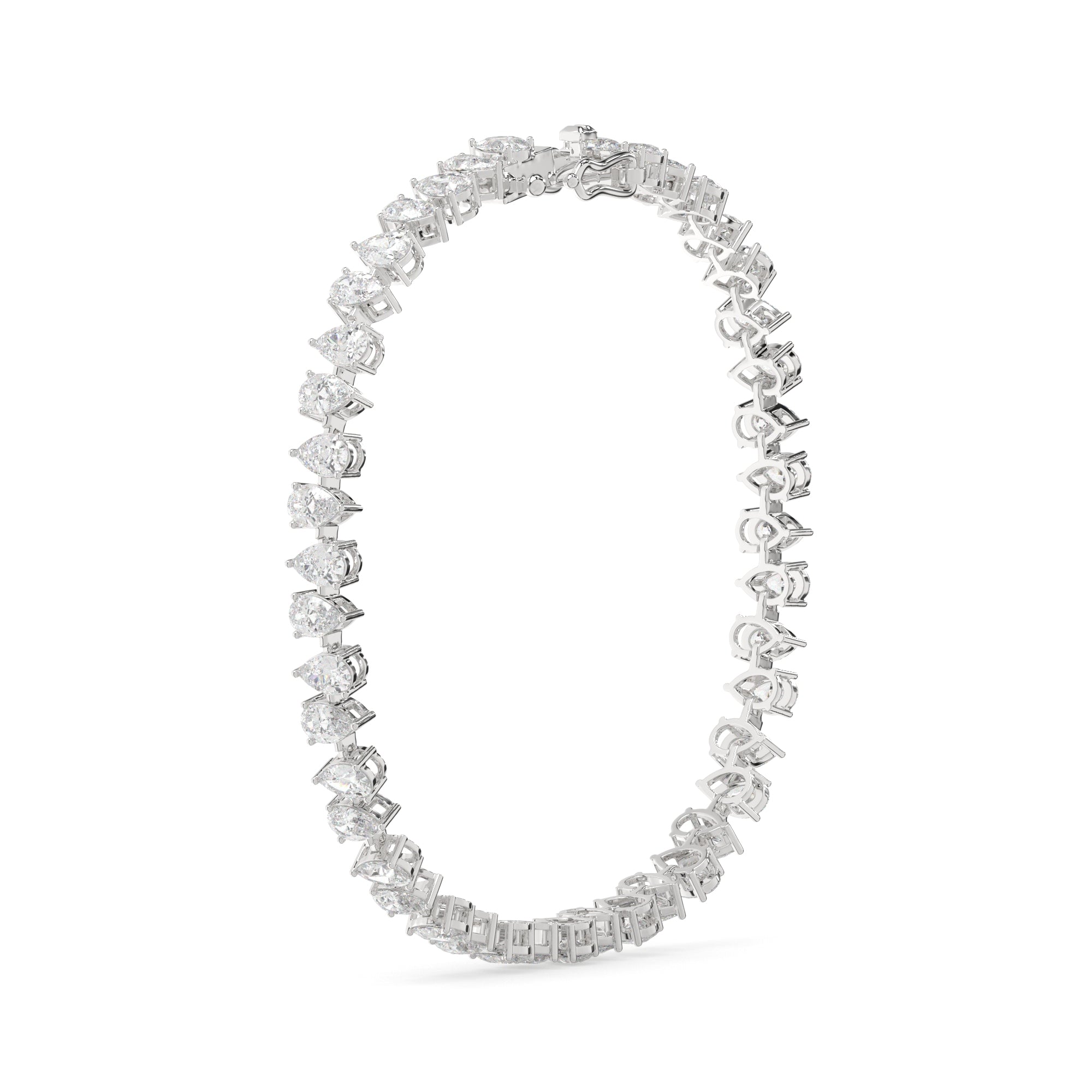 Up & Down Pear Shape Lab Grown Diamond Tennis Bracelet