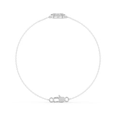 Marquise Lab Diamond Solitaire Bracelet