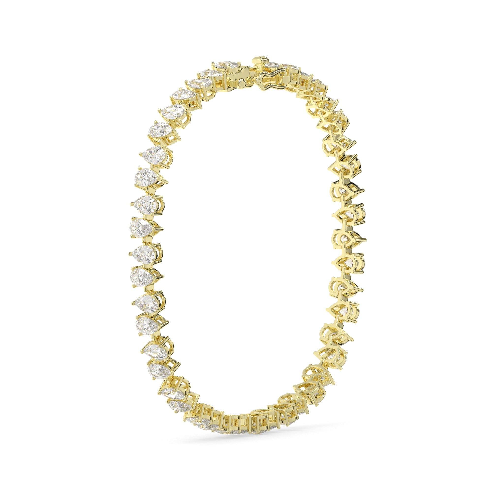 Up & Down Pear Shape Lab Grown Diamond Tennis Bracelet