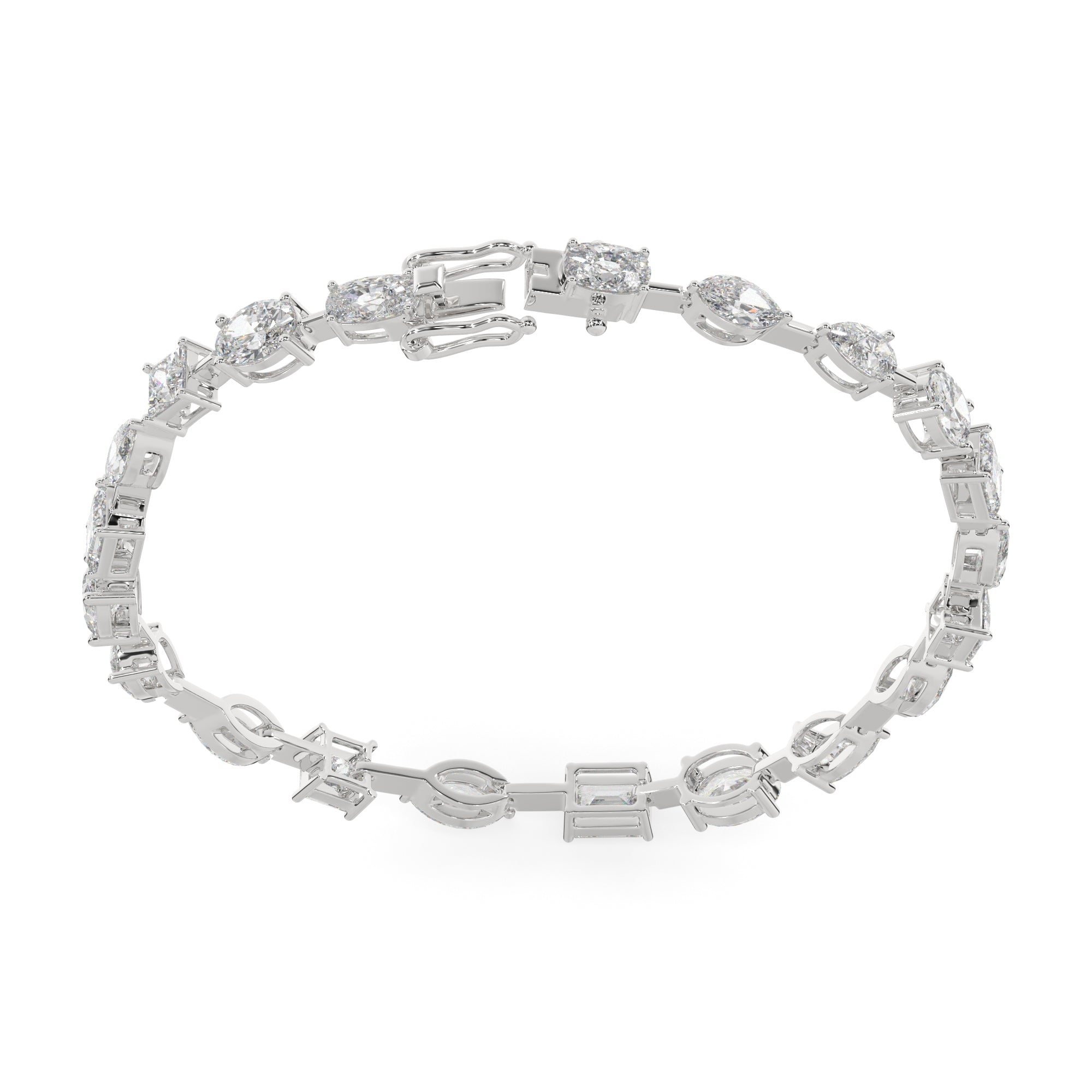 9.90 CTW Multishape Lab Grown Diamond Tennis Bracelet