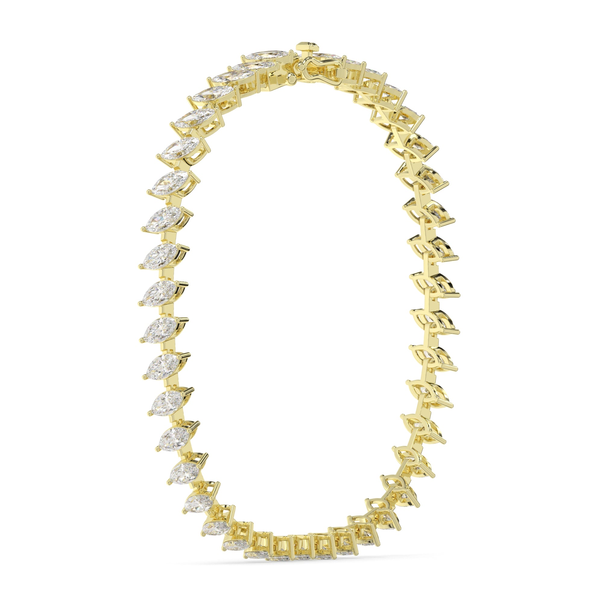 Delicate Marquise Lab Grown Diamond Tennis Bracelet
