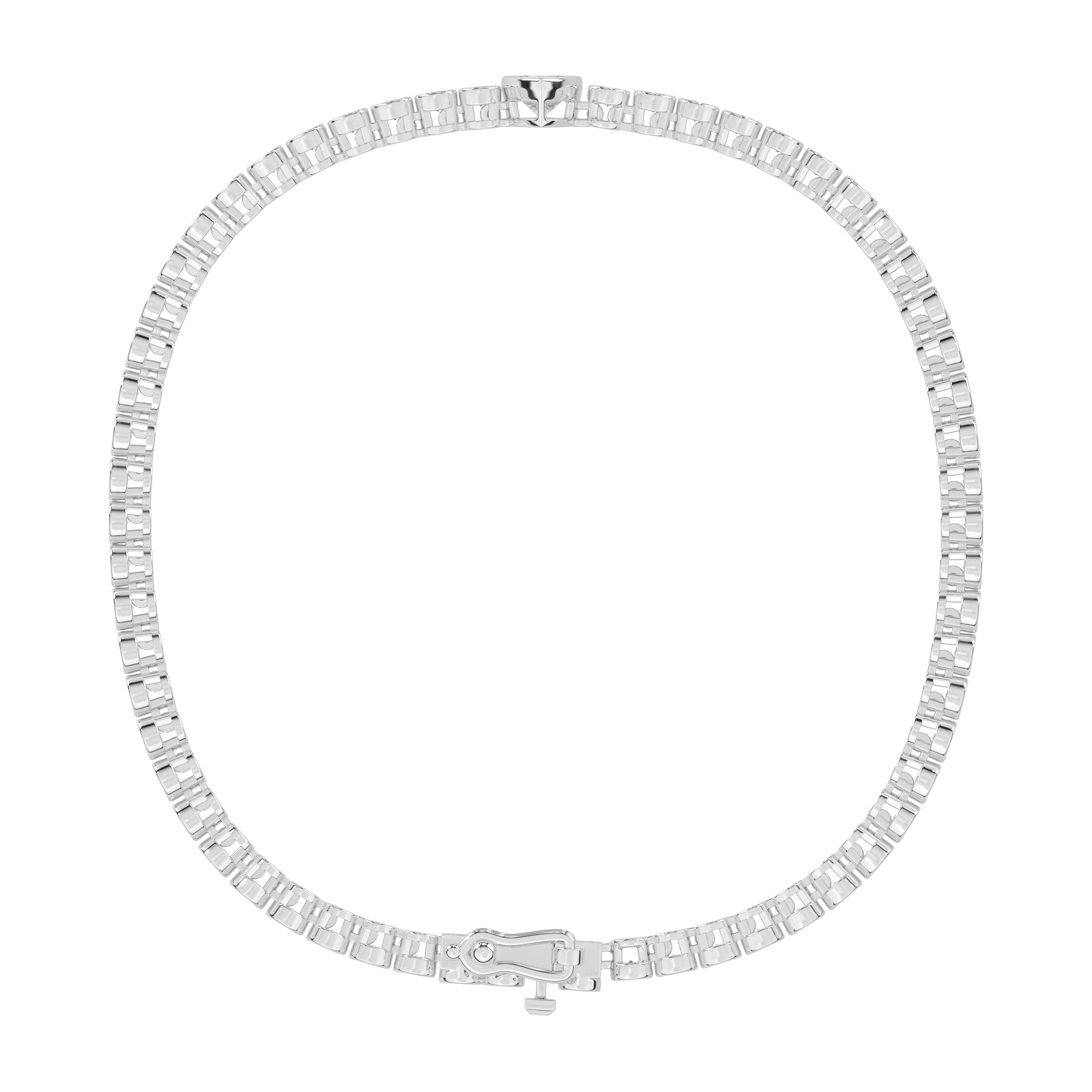 3.25 CTW Delicate Pear Solitaire Lab Grown Diamond Bezel Tennis Bracelet