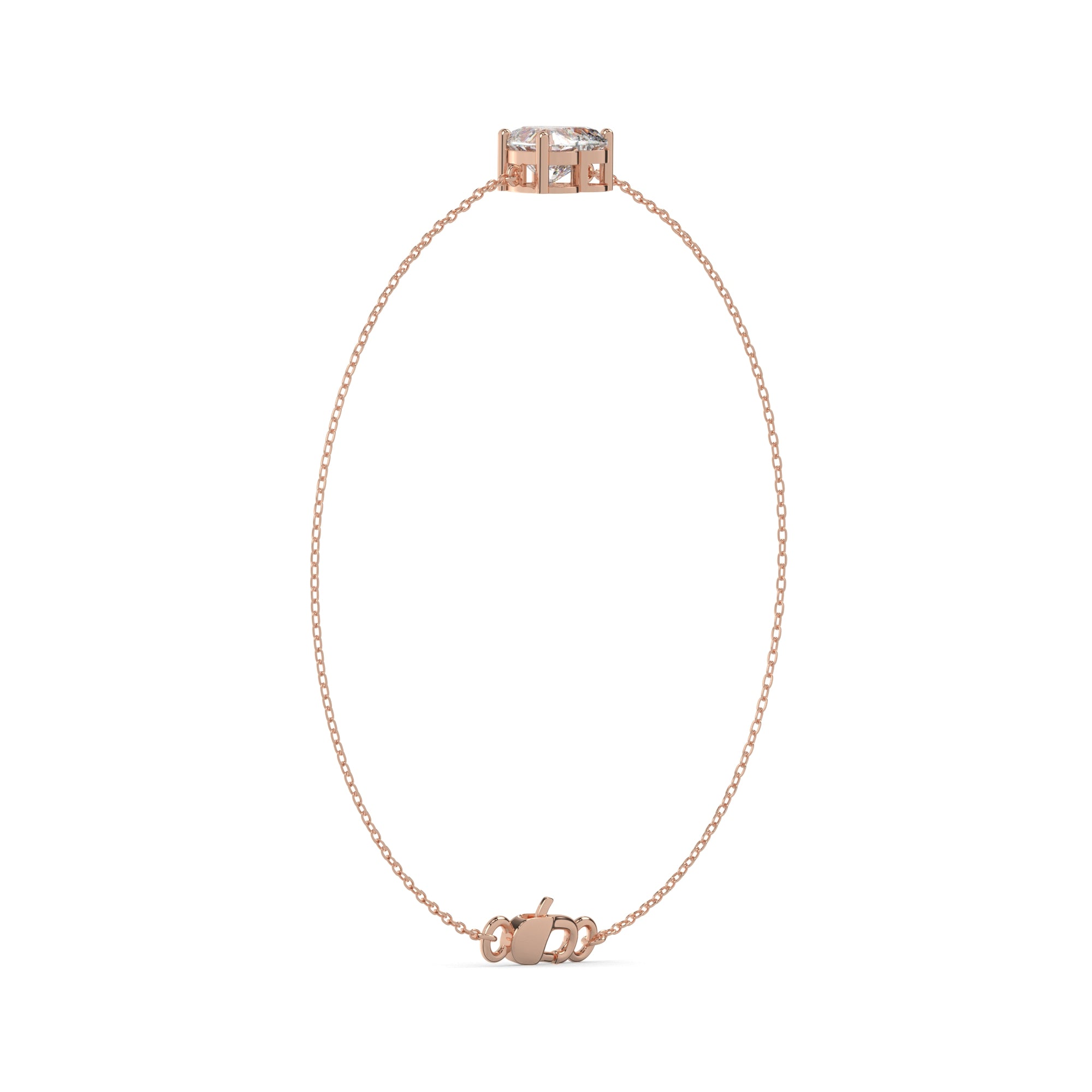 Heart Lab Diamond Solitaire Bracelet