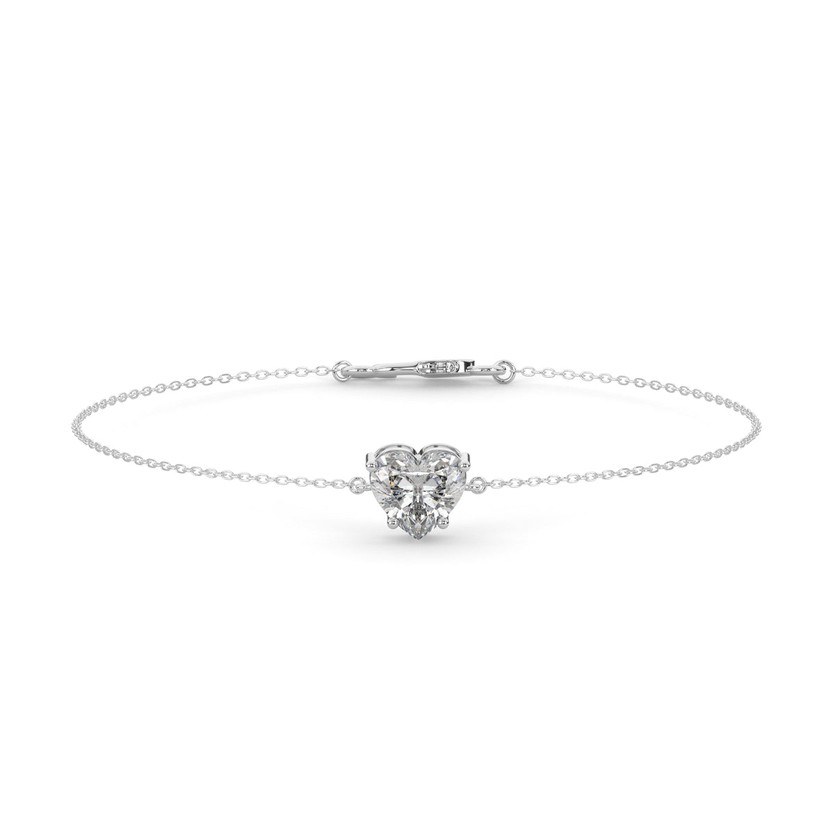Heart Lab Diamond Solitaire Bracelet