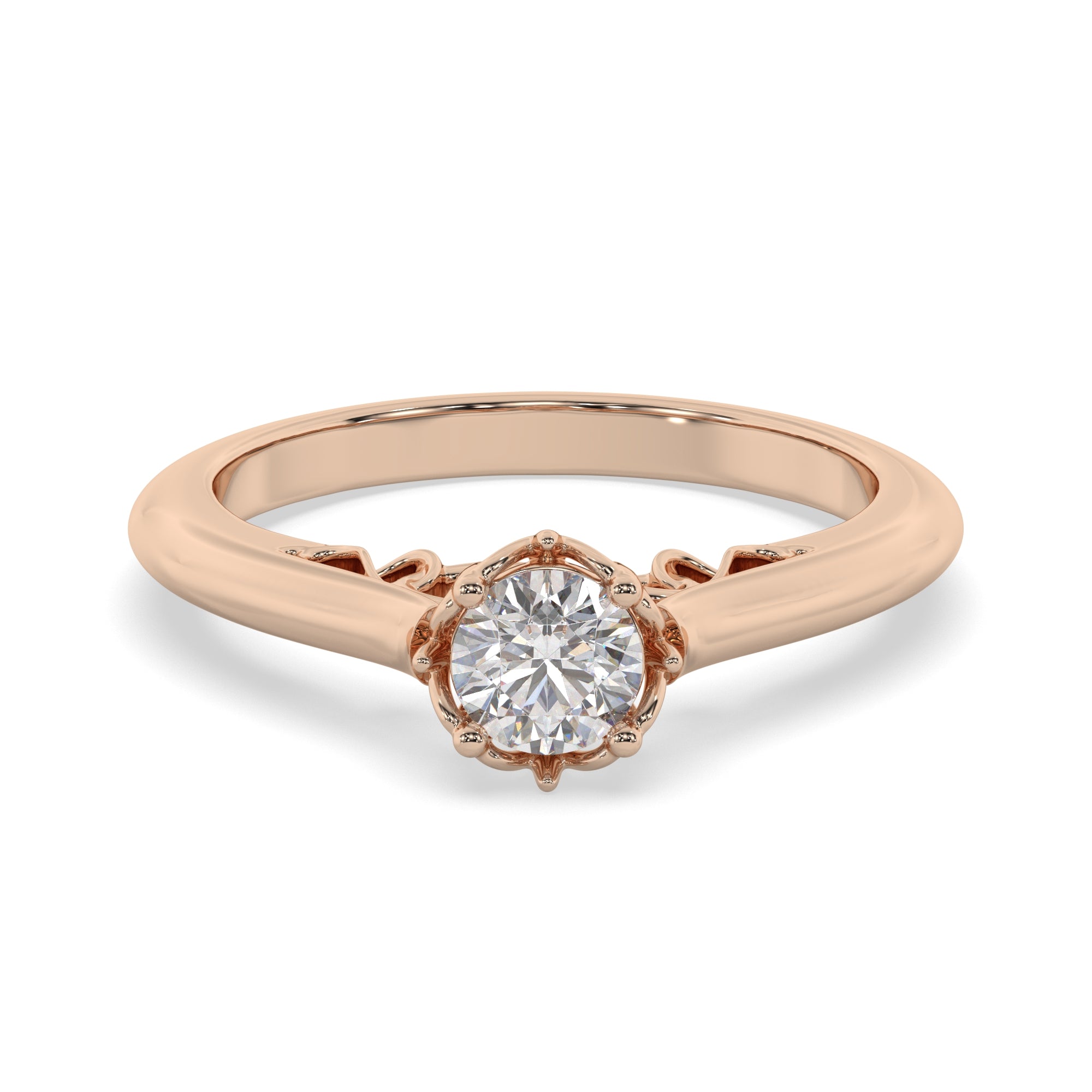 Classic Solitaire Round Lab Grown Diamond Engagement Ring