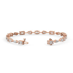 5.70 CTW Multishape Lab Grown Diamond Tennis Bracelet