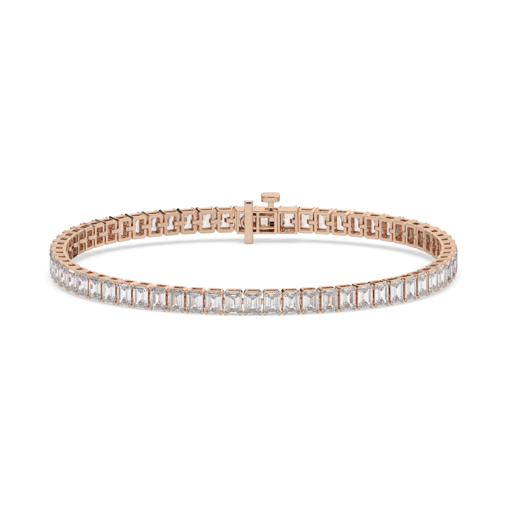10 CTW Emerald Lab Diamond Classic Tennis Bracelet