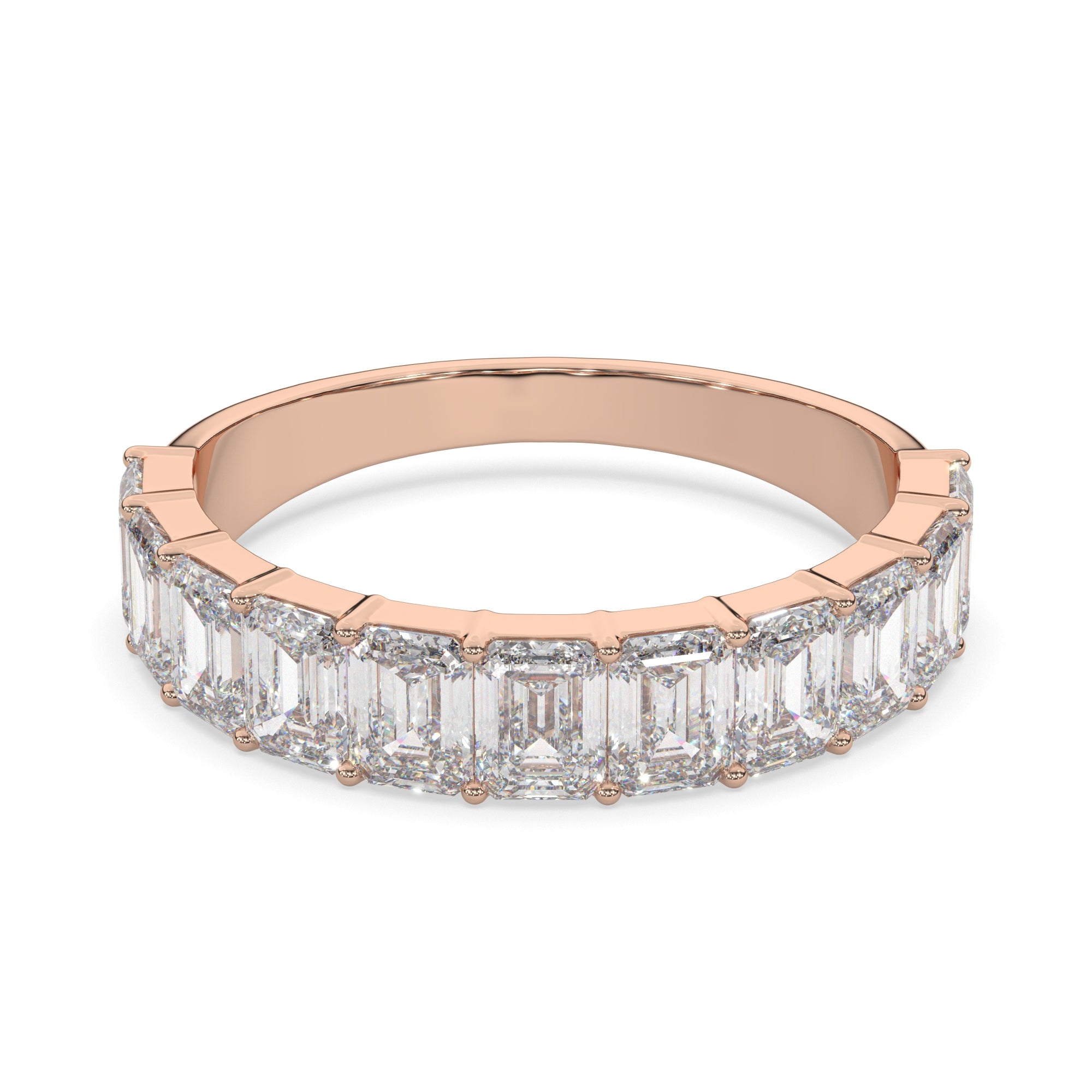 2.75 CTW Emerald Half Eternity Ring