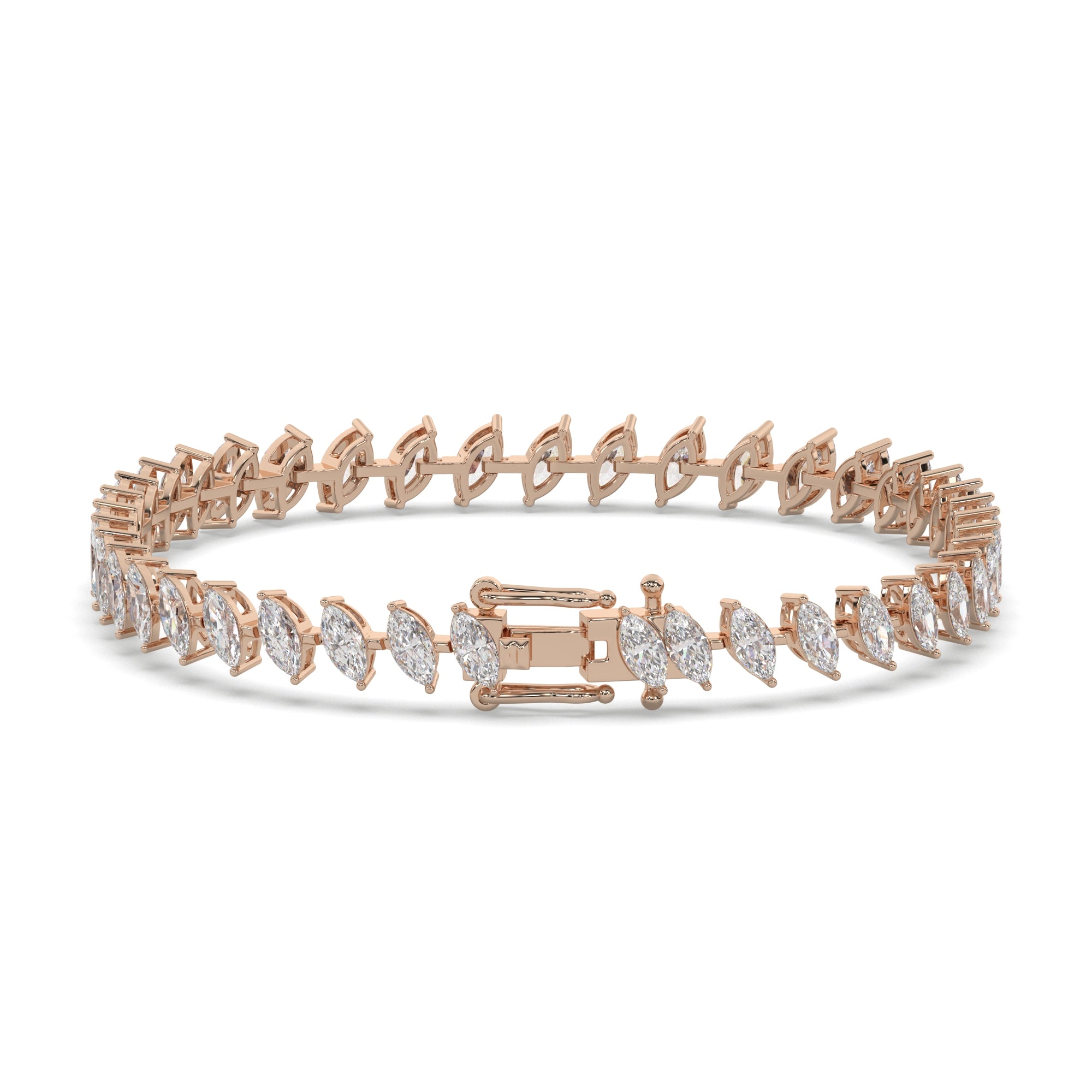 Delicate Marquise Lab Grown Diamond Tennis Bracelet