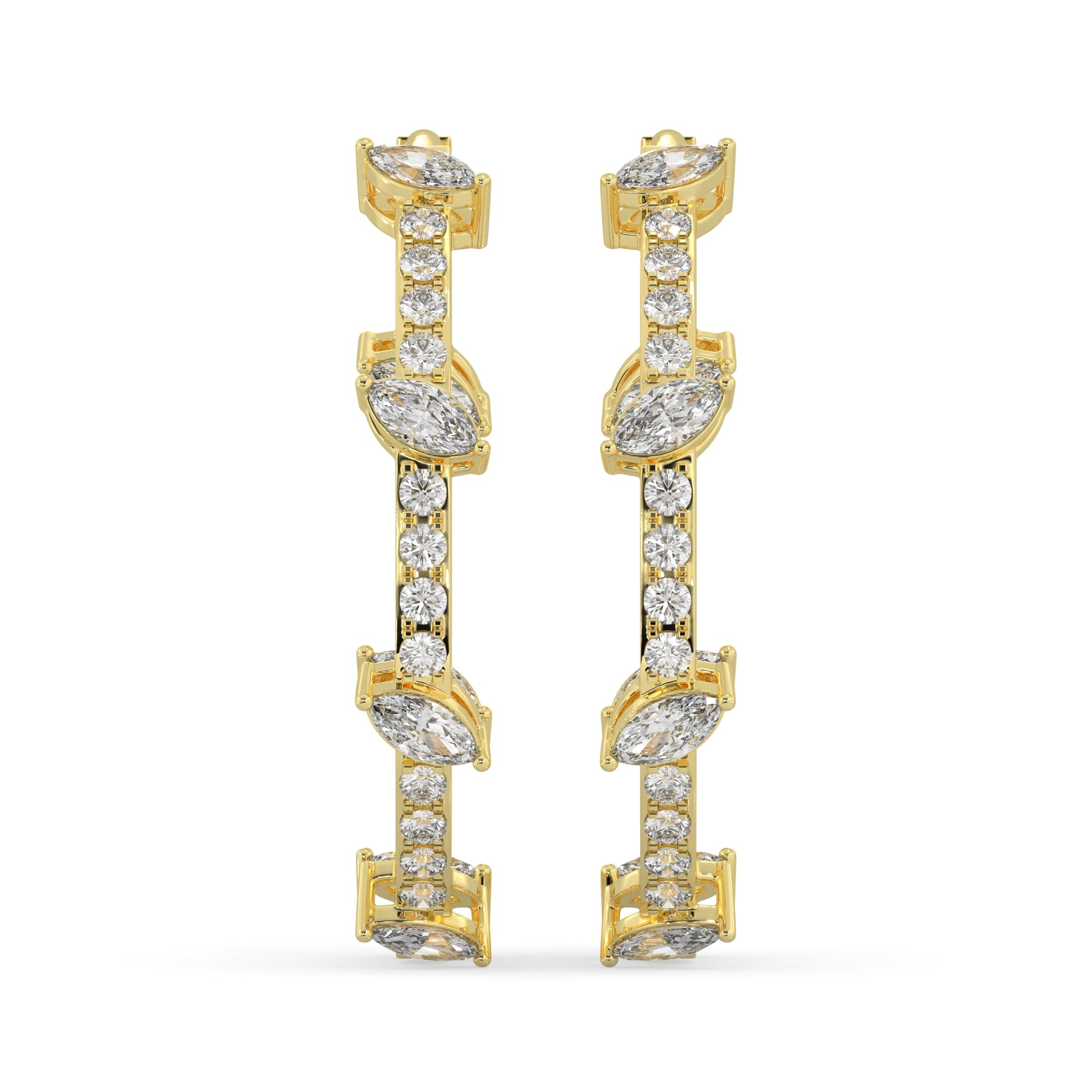 0.65 CTW Multi Lab Diamond Stunning Hoops Earrings