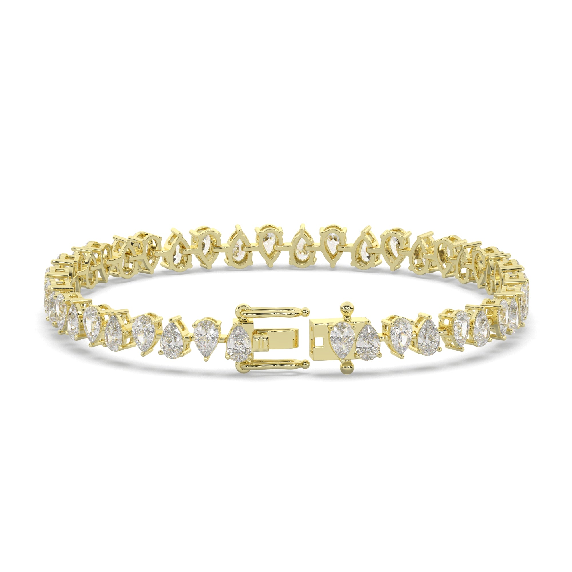 Up & Down Pear Shape Lab Grown Diamond Tennis Bracelet