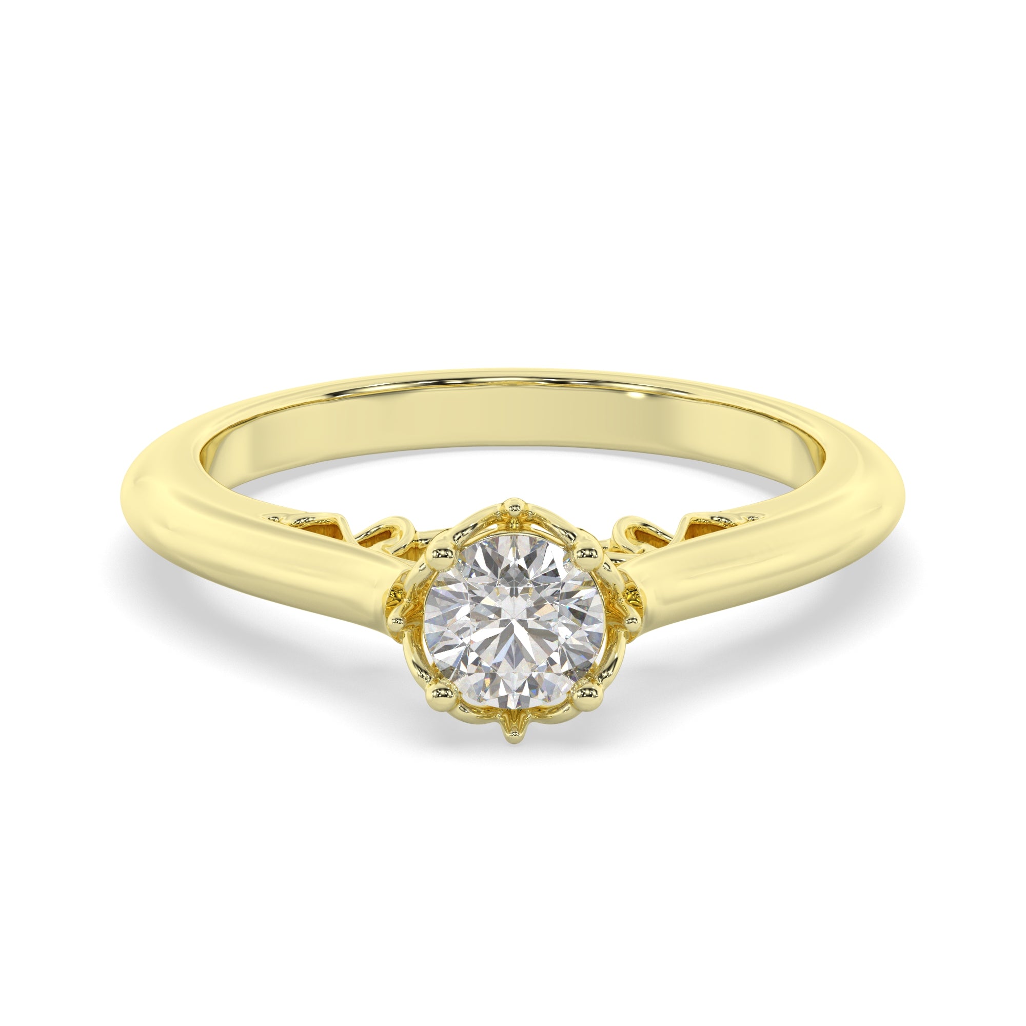 Classic Solitaire Round Lab Grown Diamond Engagement Ring