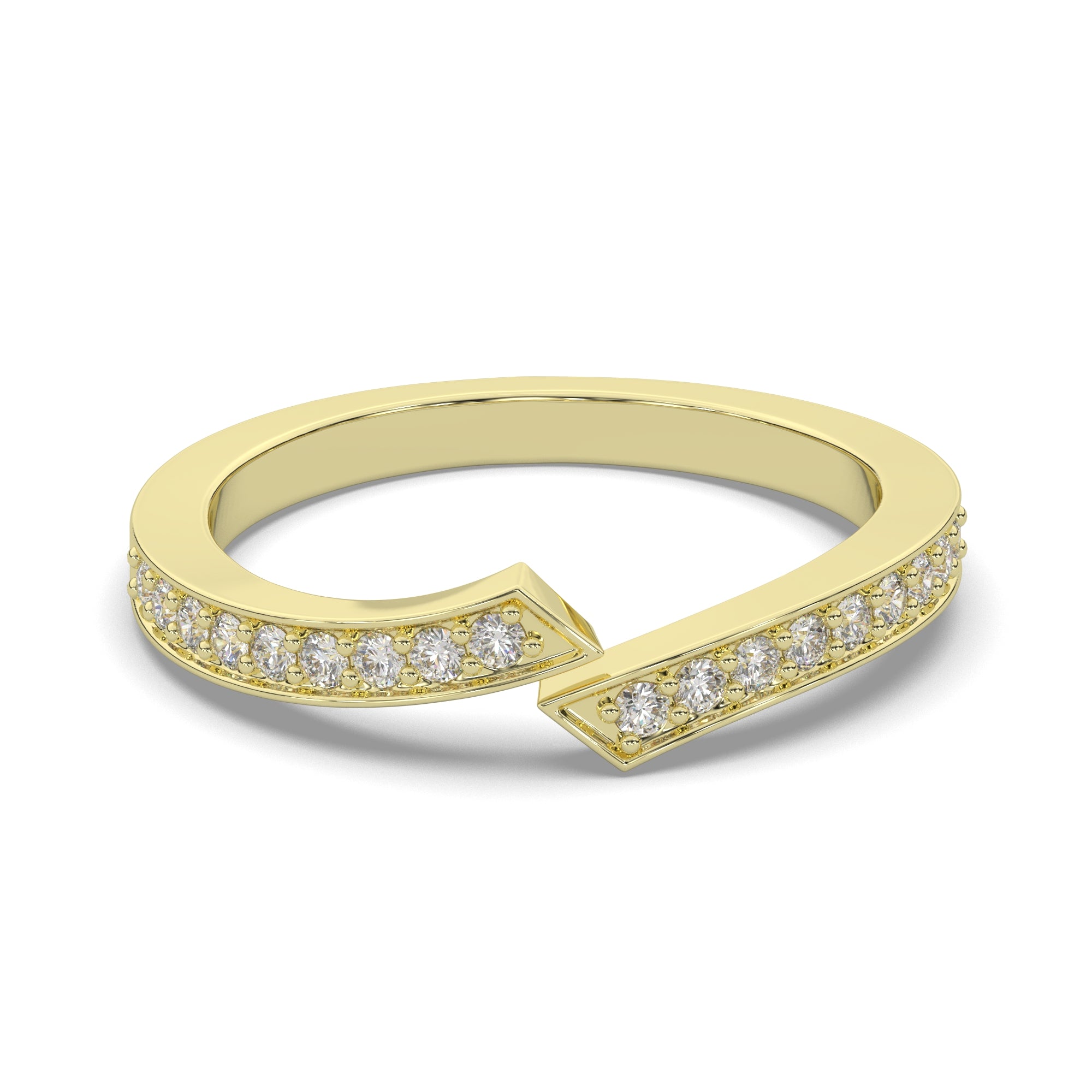 Pavé Diamond Open Wrap Diamond Band