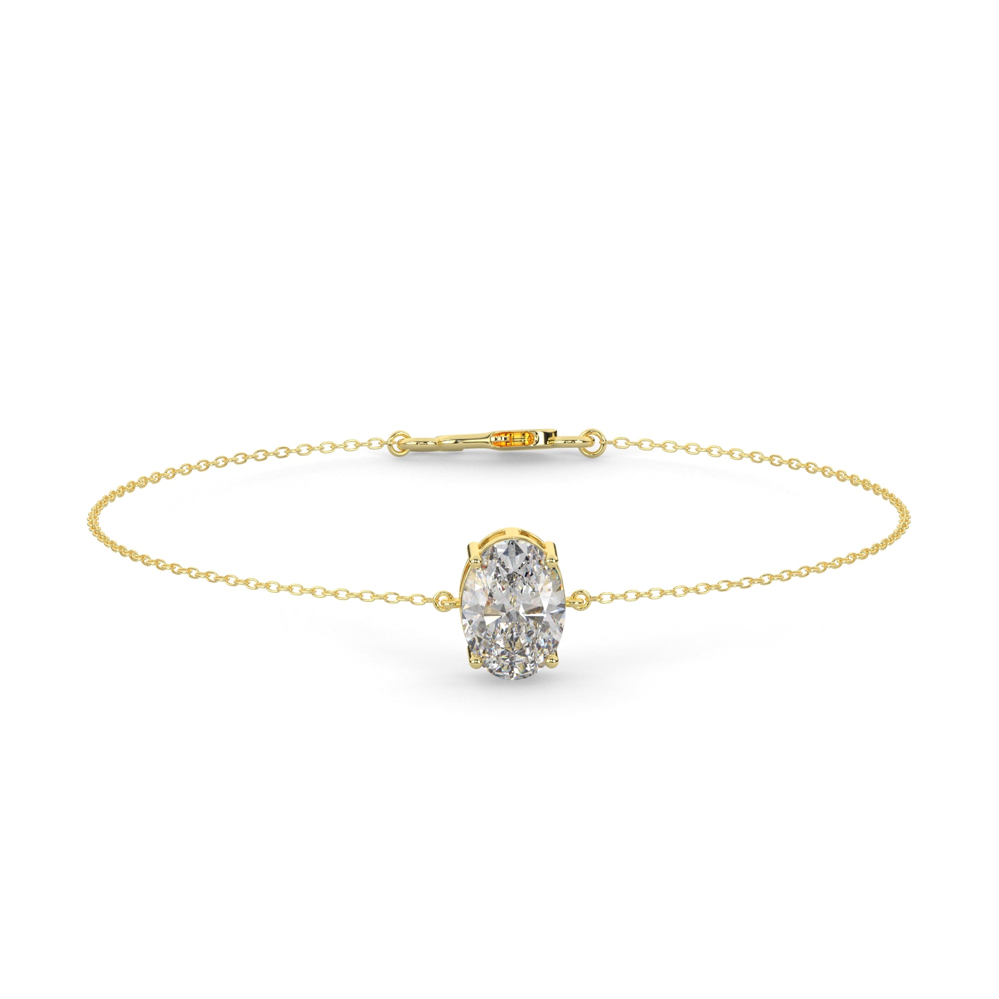 Oval Lab Diamond Solitaire Bracelet