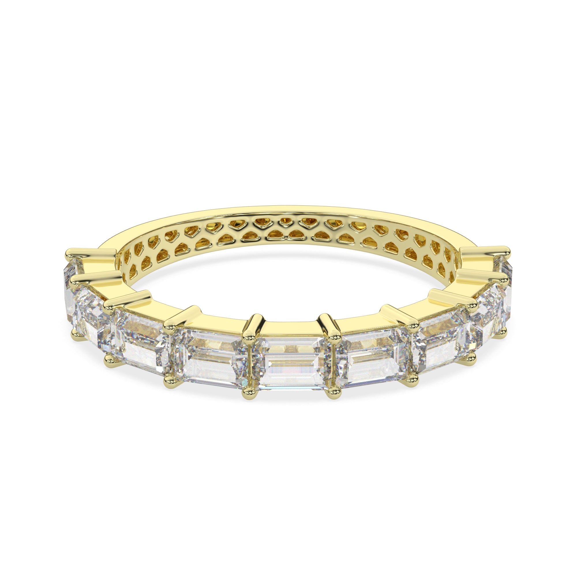 1.35 CTW Baguette Half Eternity Ring