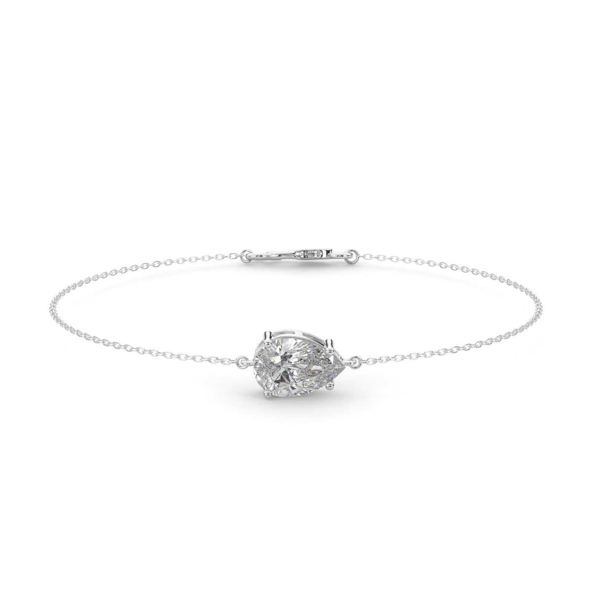 Pear Lab Diamond Solitaire Beacelet