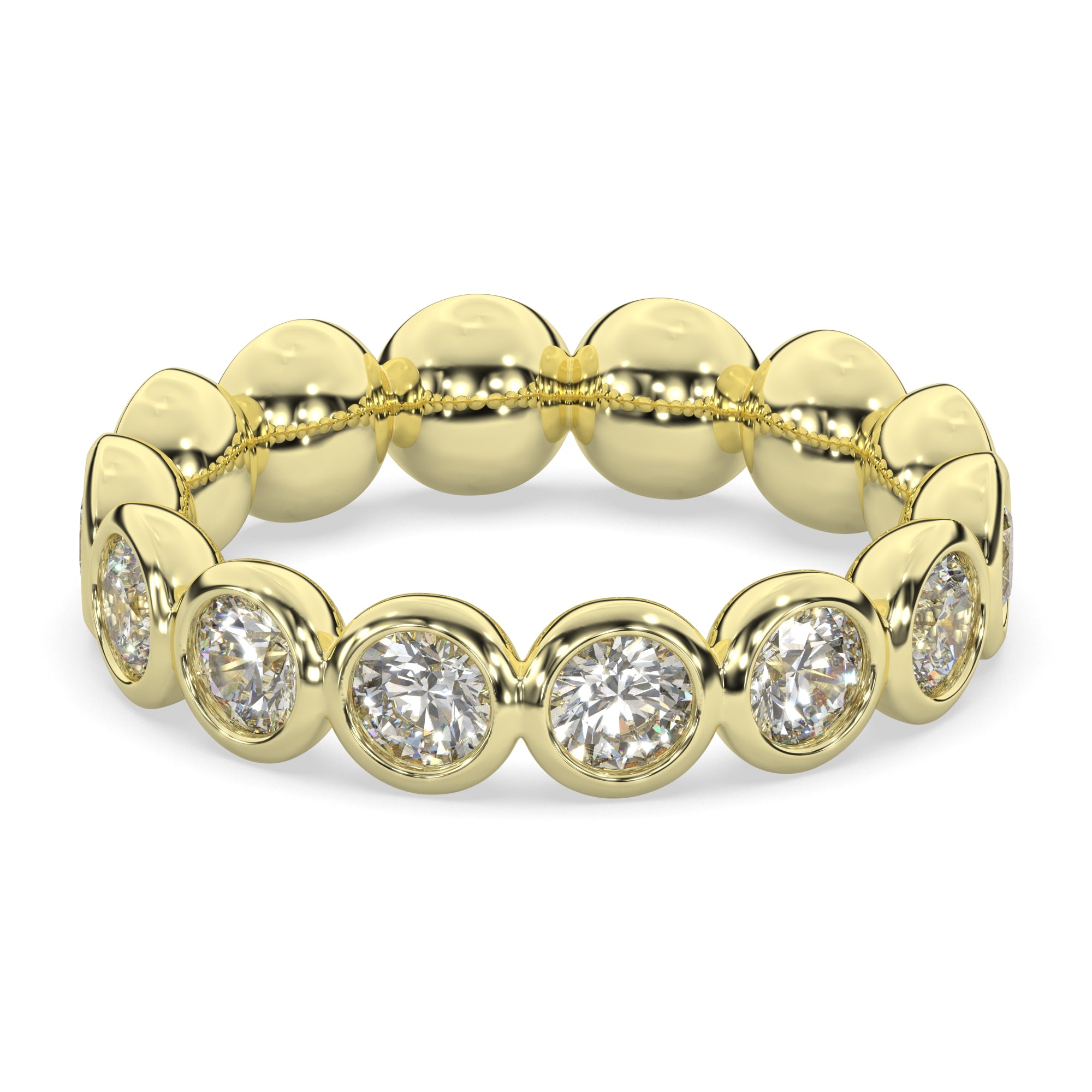 2.10 CTW Round Bezel Eternity Ring