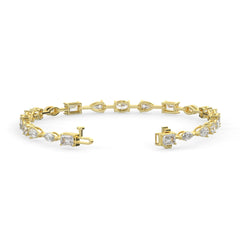 5.70 CTW Multishape Lab Grown Diamond Tennis Bracelet
