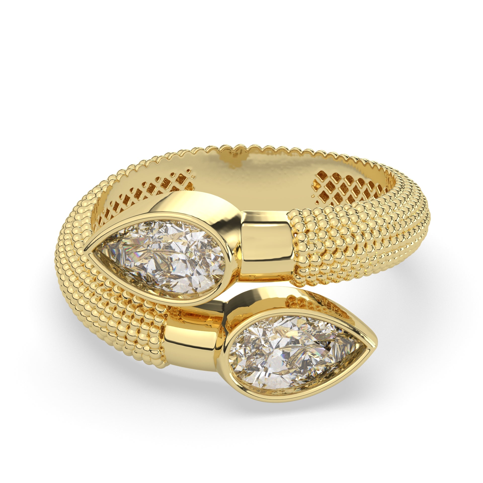 Twin Pear Lab Diamond Open Toi Et Moi Ring