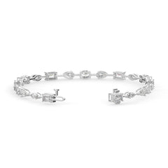 5.70 CTW Multishape Lab Grown Diamond Tennis Bracelet