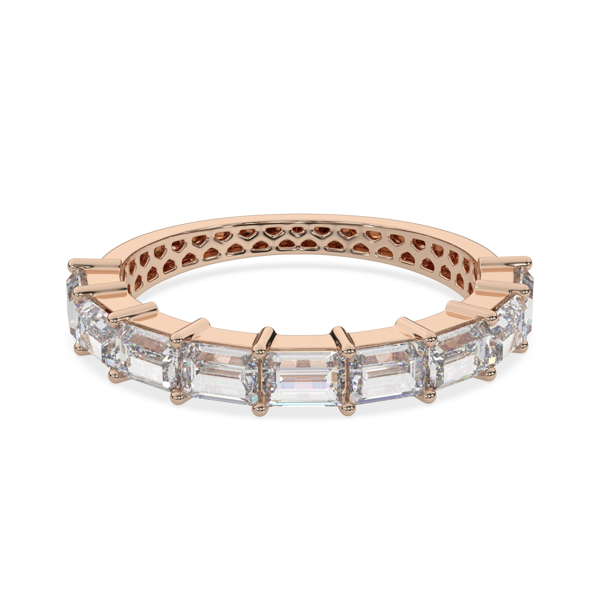 1.35 CTW Baguette Half Eternity Ring