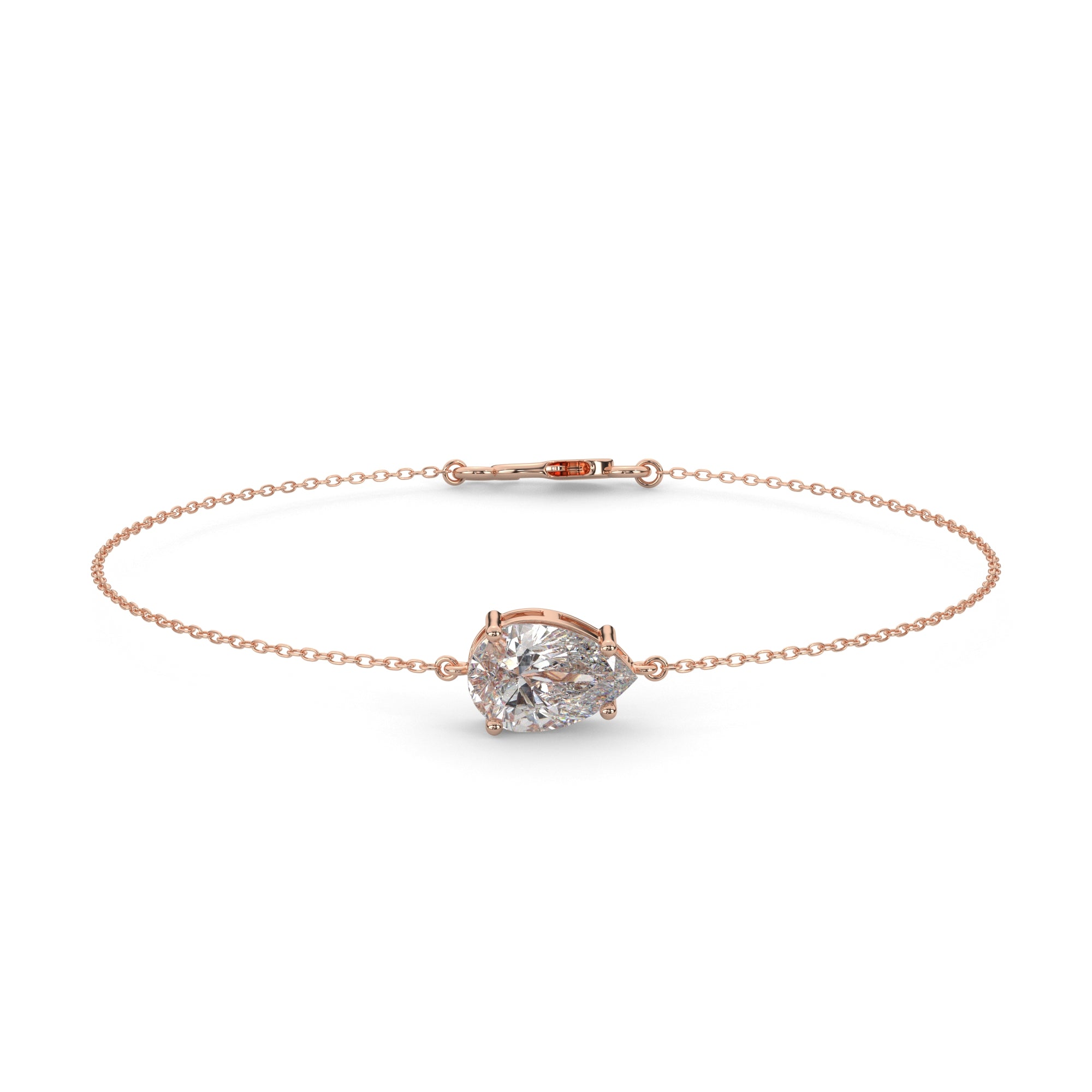 Pear Lab Diamond Solitaire Beacelet