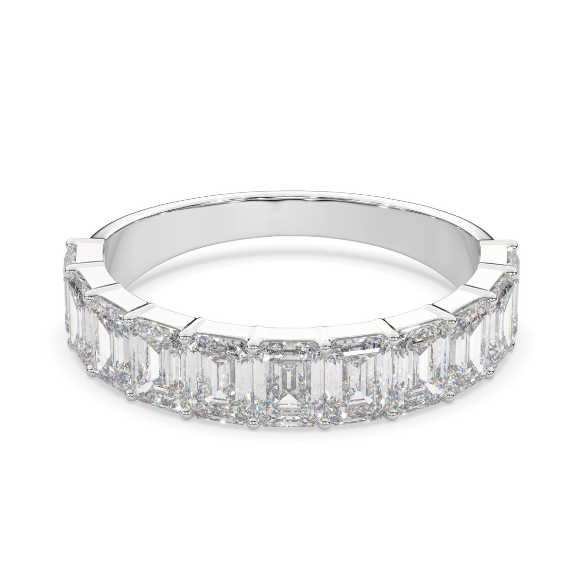 2.75 CTW Emerald Half Eternity Ring