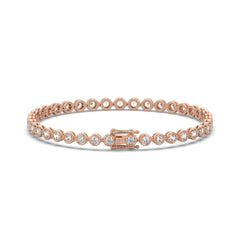 3.44 CTW Round Lab Diamond Classic Bezel Tennis Bracelet