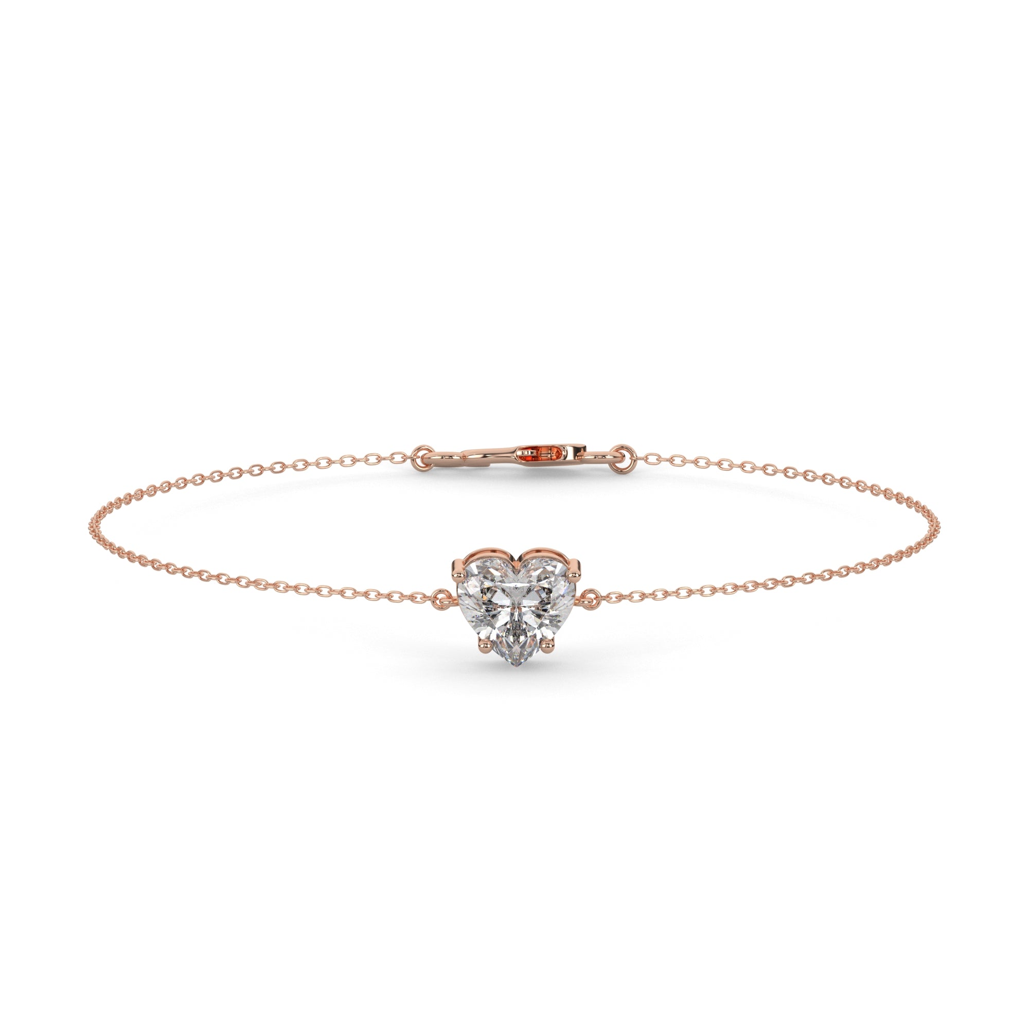 Heart Lab Diamond Solitaire Bracelet