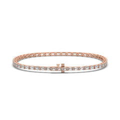 3.20 CTW Emerald Lab Diamond Classic East West Tennis Bracelet