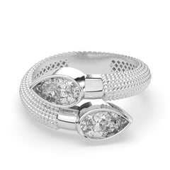 Twin Pear Lab Diamond Open Toi Et Moi Ring