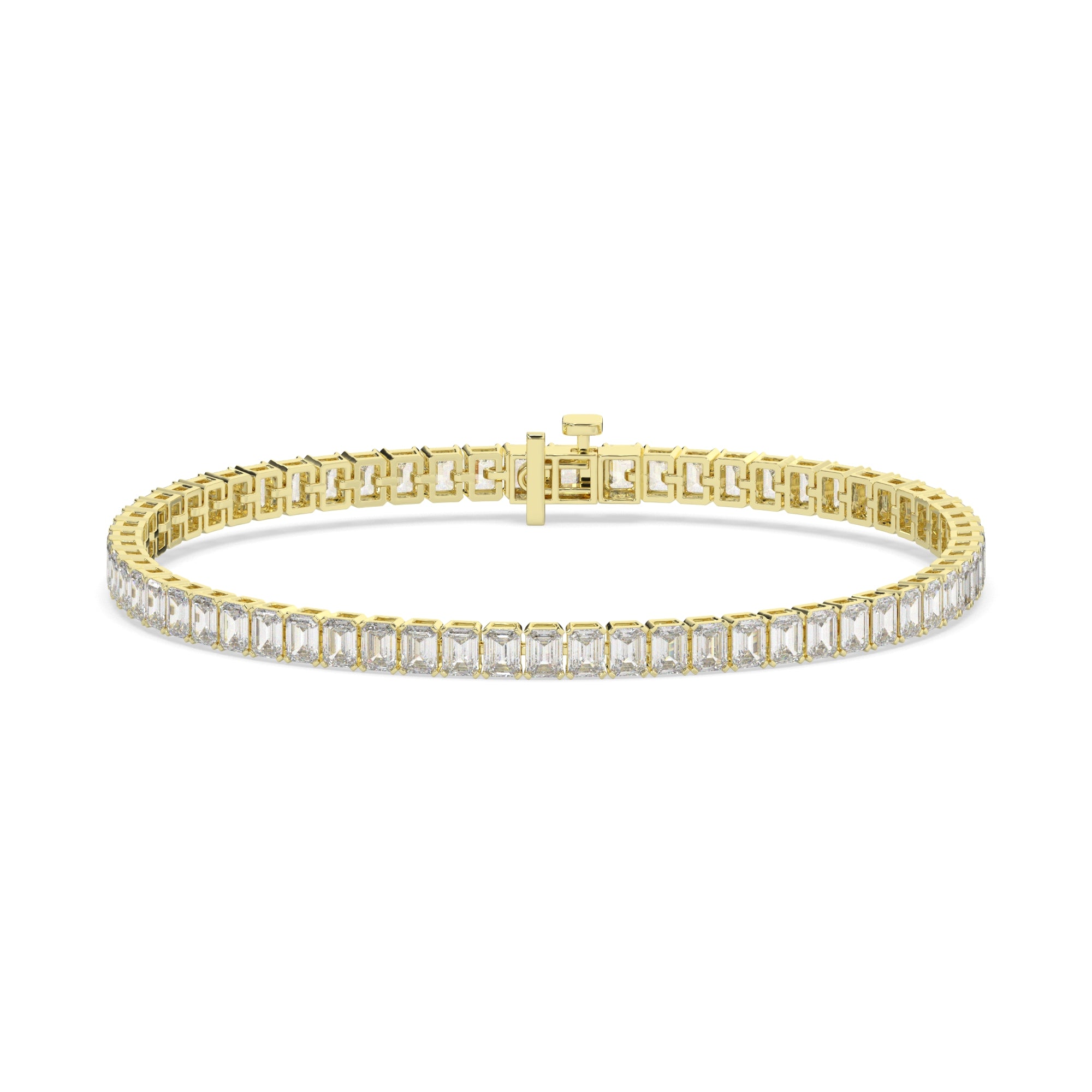 10 CTW Emerald Lab Diamond Classic Tennis Bracelet