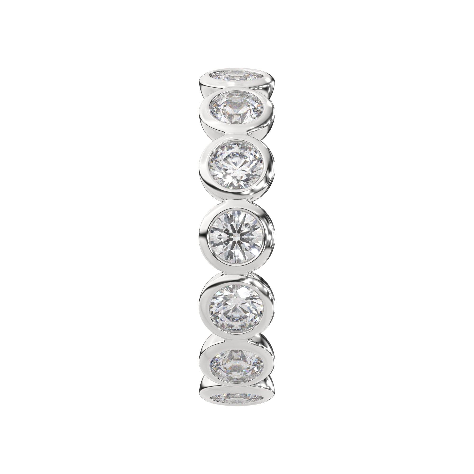 2.10 CTW Round Bezel Eternity Ring