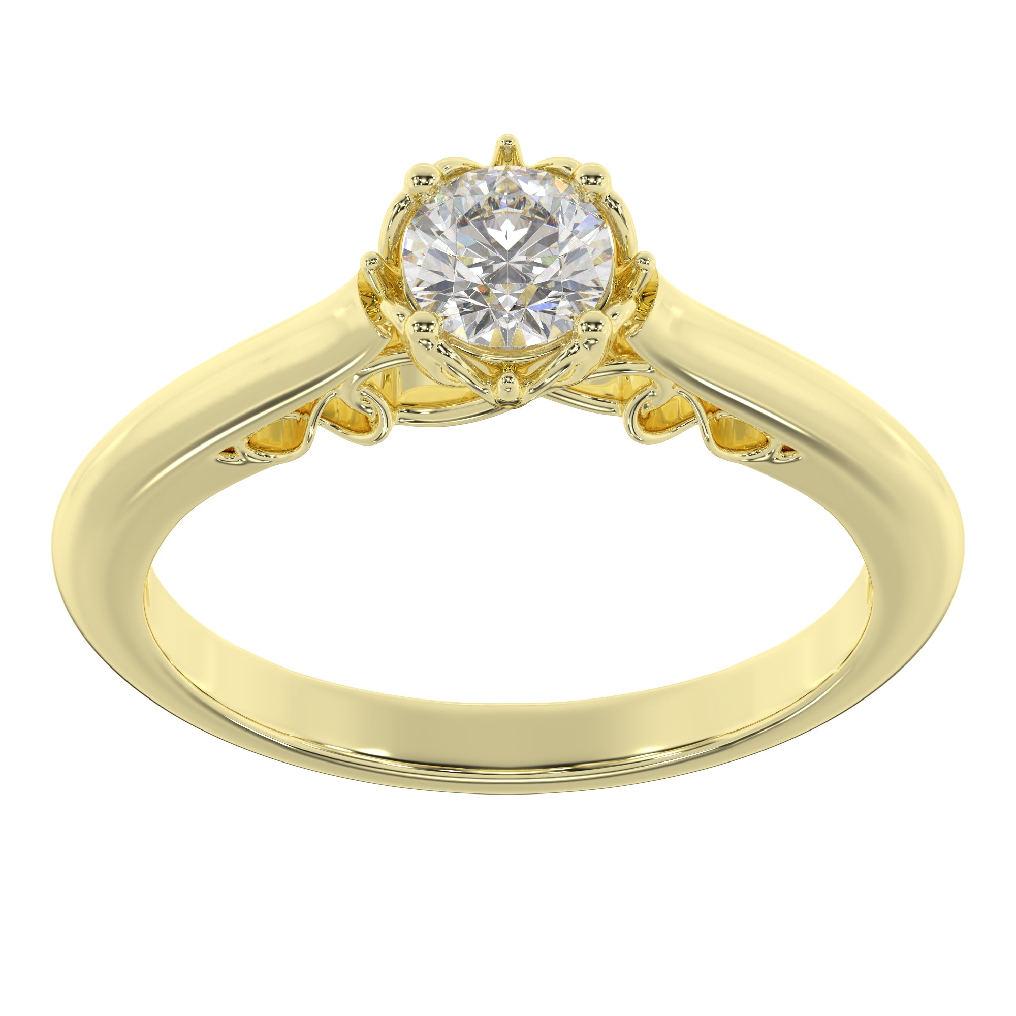 Classic Solitaire Round Lab Grown Diamond Engagement Ring