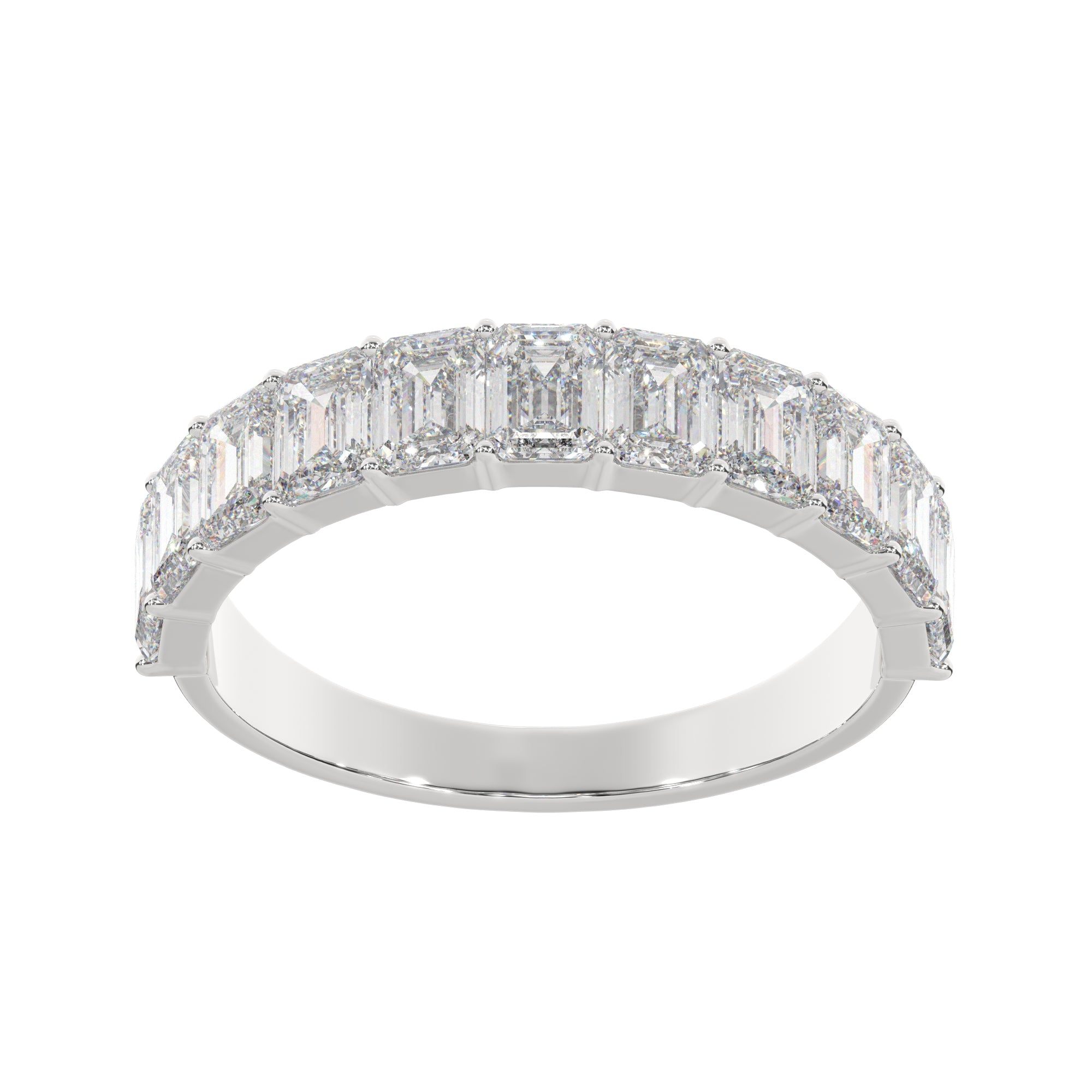 2.75 CTW Emerald Half Eternity Ring