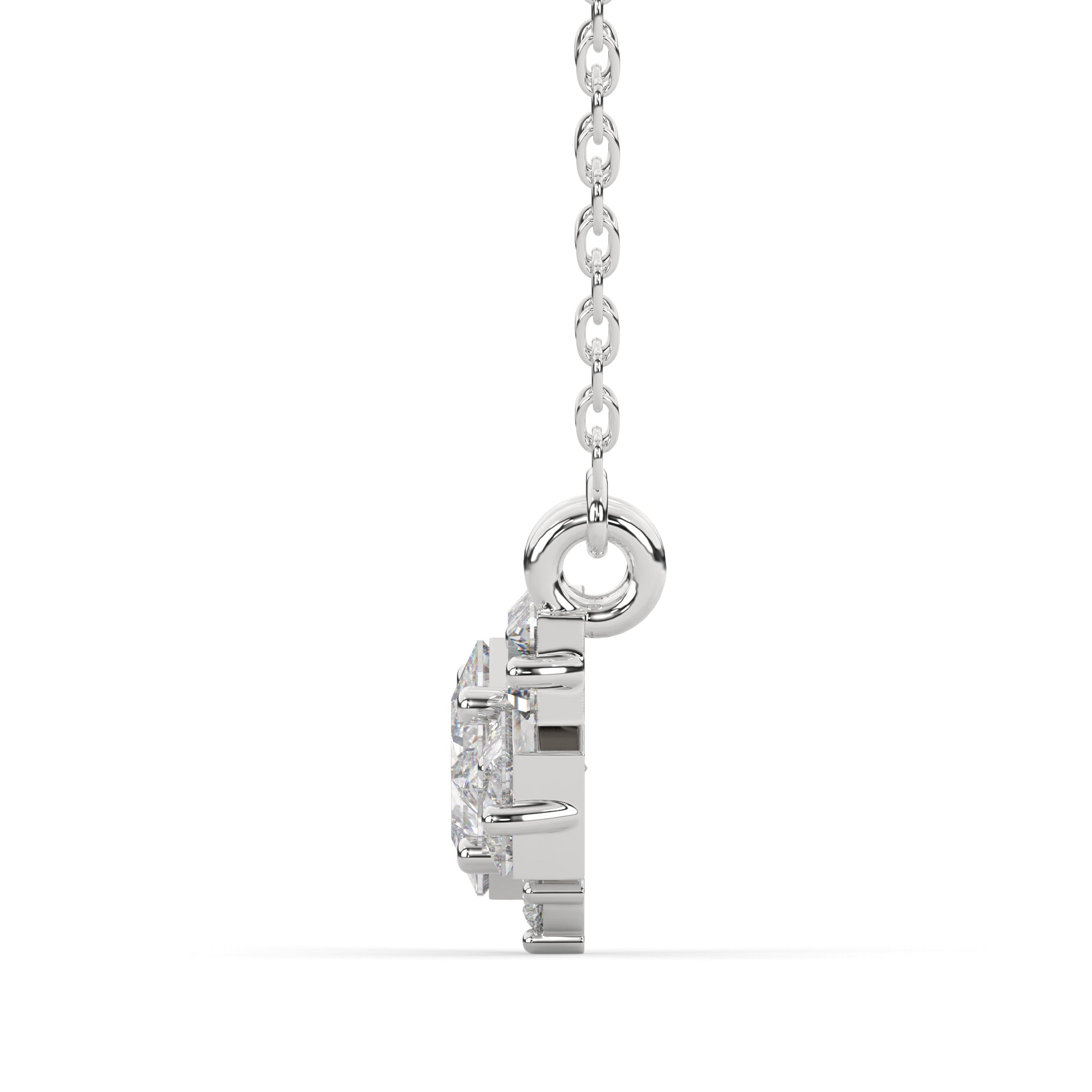 0.90 CTW Mixed-Cut Lab Grown Diamond Pendant