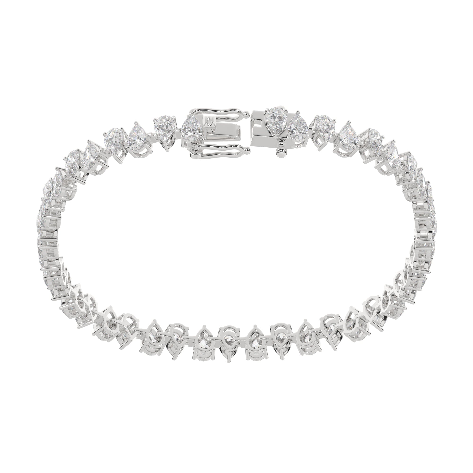 Up & Down Pear Shape Lab Grown Diamond Tennis Bracelet