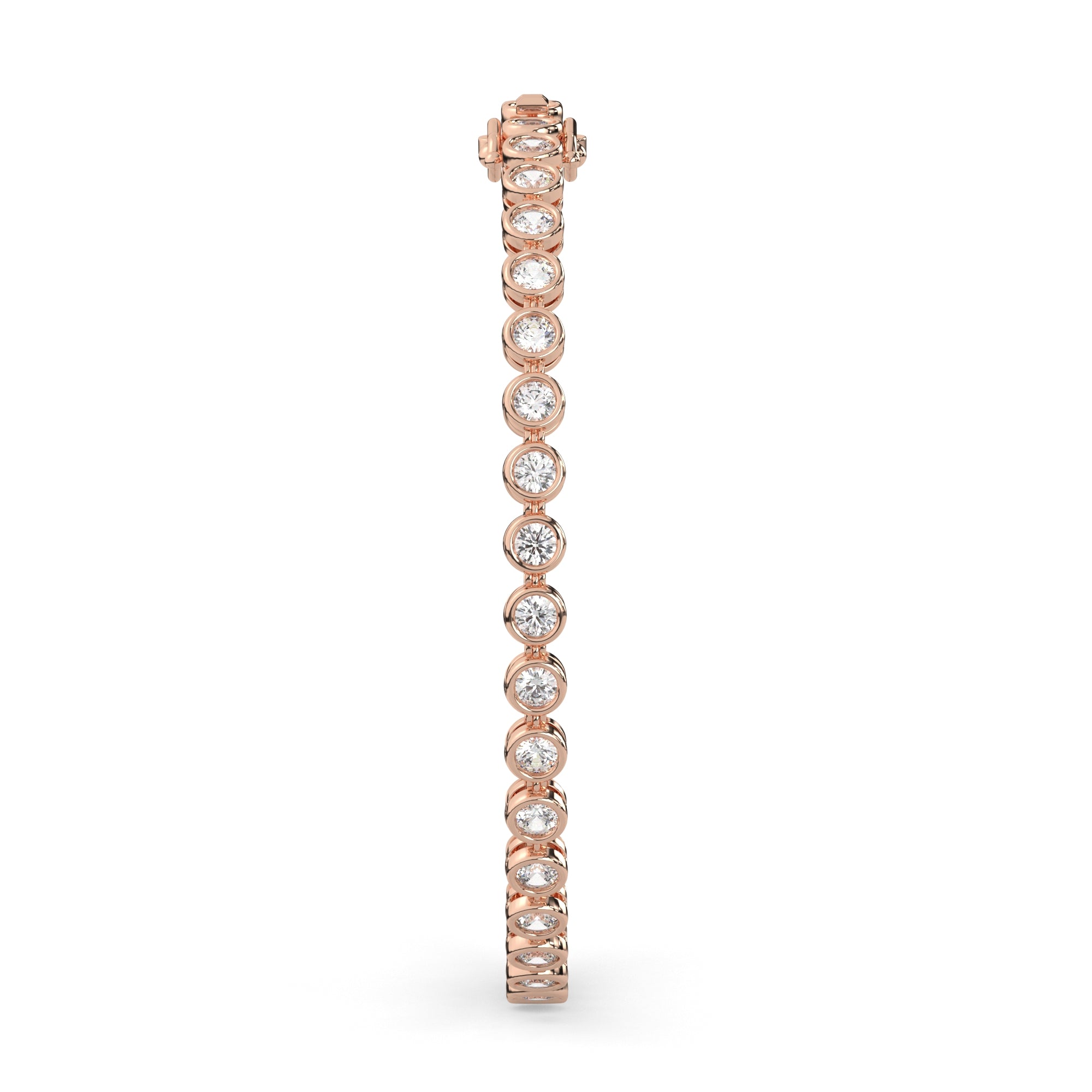 3.44 CTW Round Lab Diamond Classic Bezel Tennis Bracelet