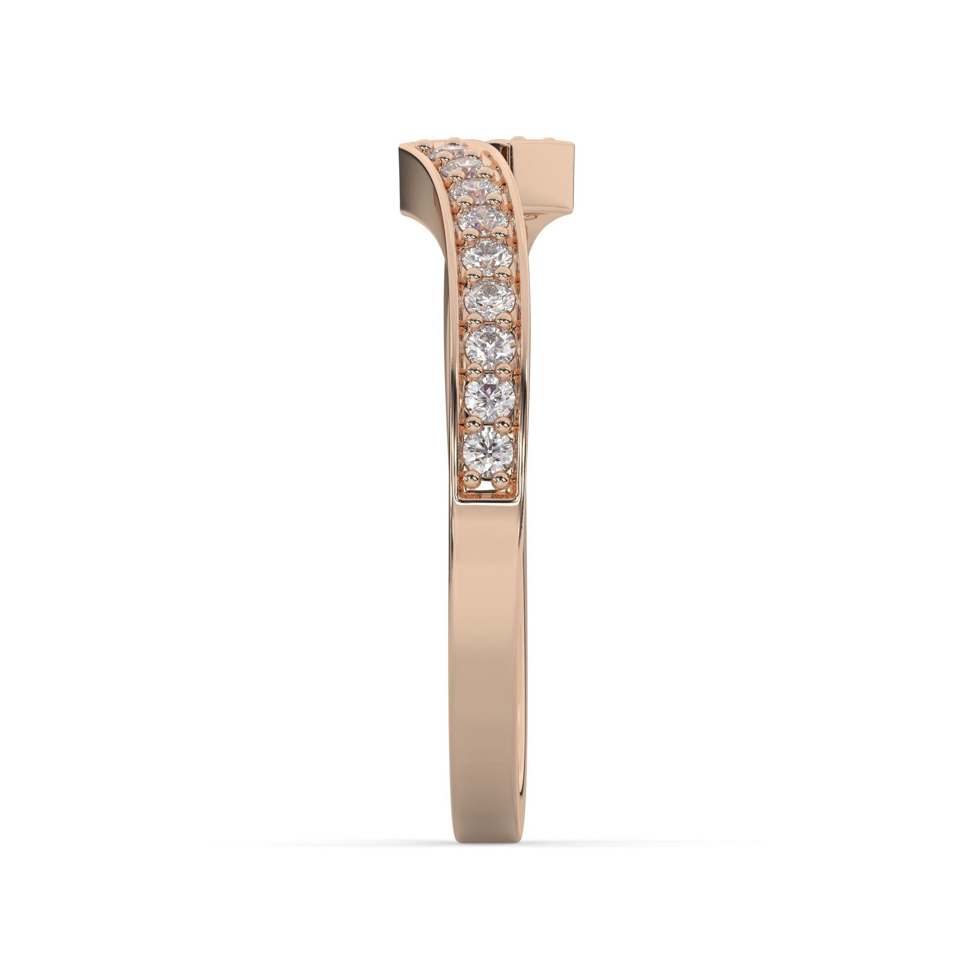 Pavé Diamond Open Wrap Diamond Band