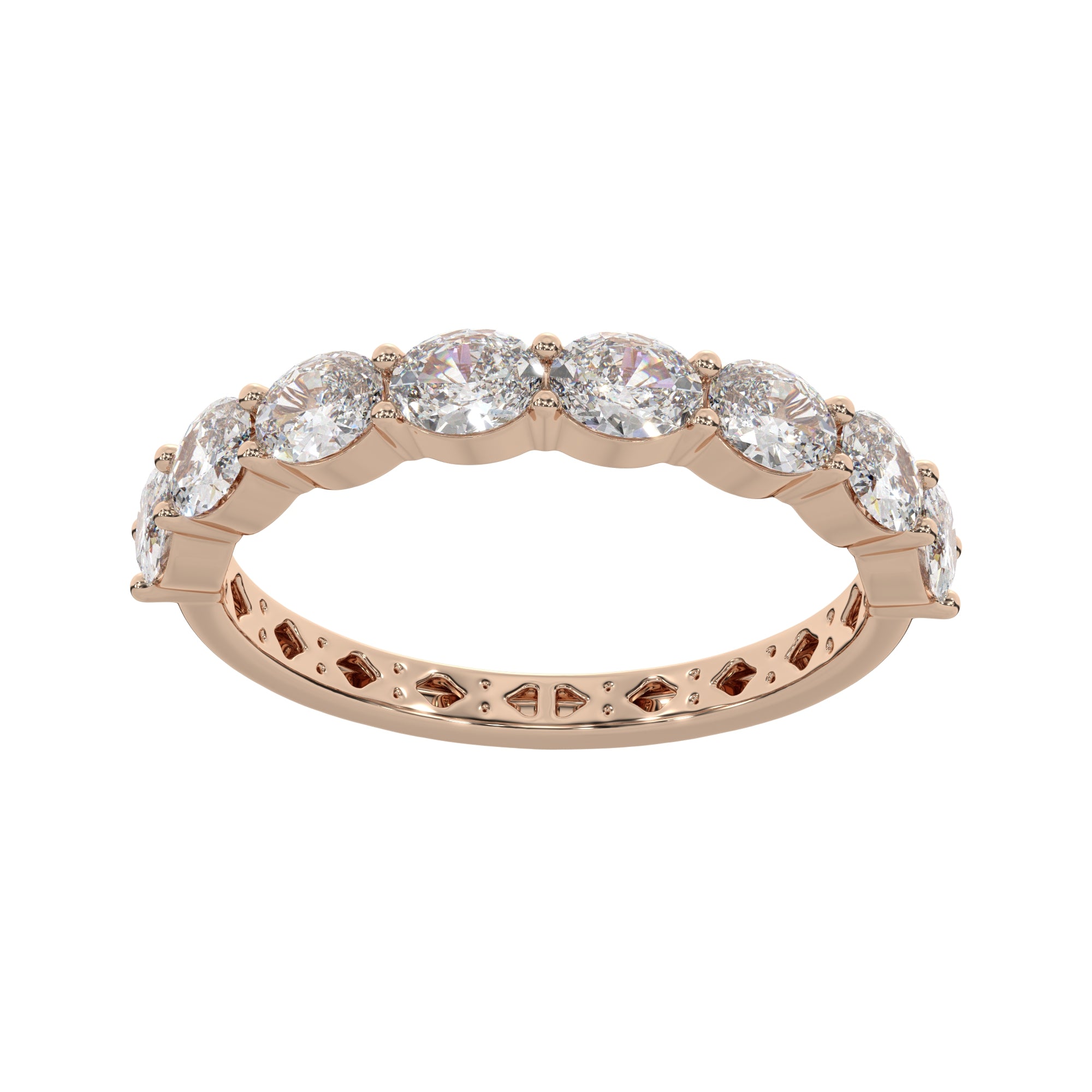 1.20 CTW Oval Half Eternity Ring