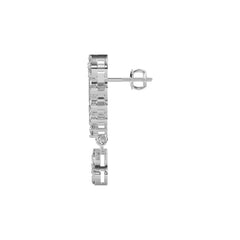 1.65 CTW Lab Diamond Floral Cluster Diamond Drop Earrings