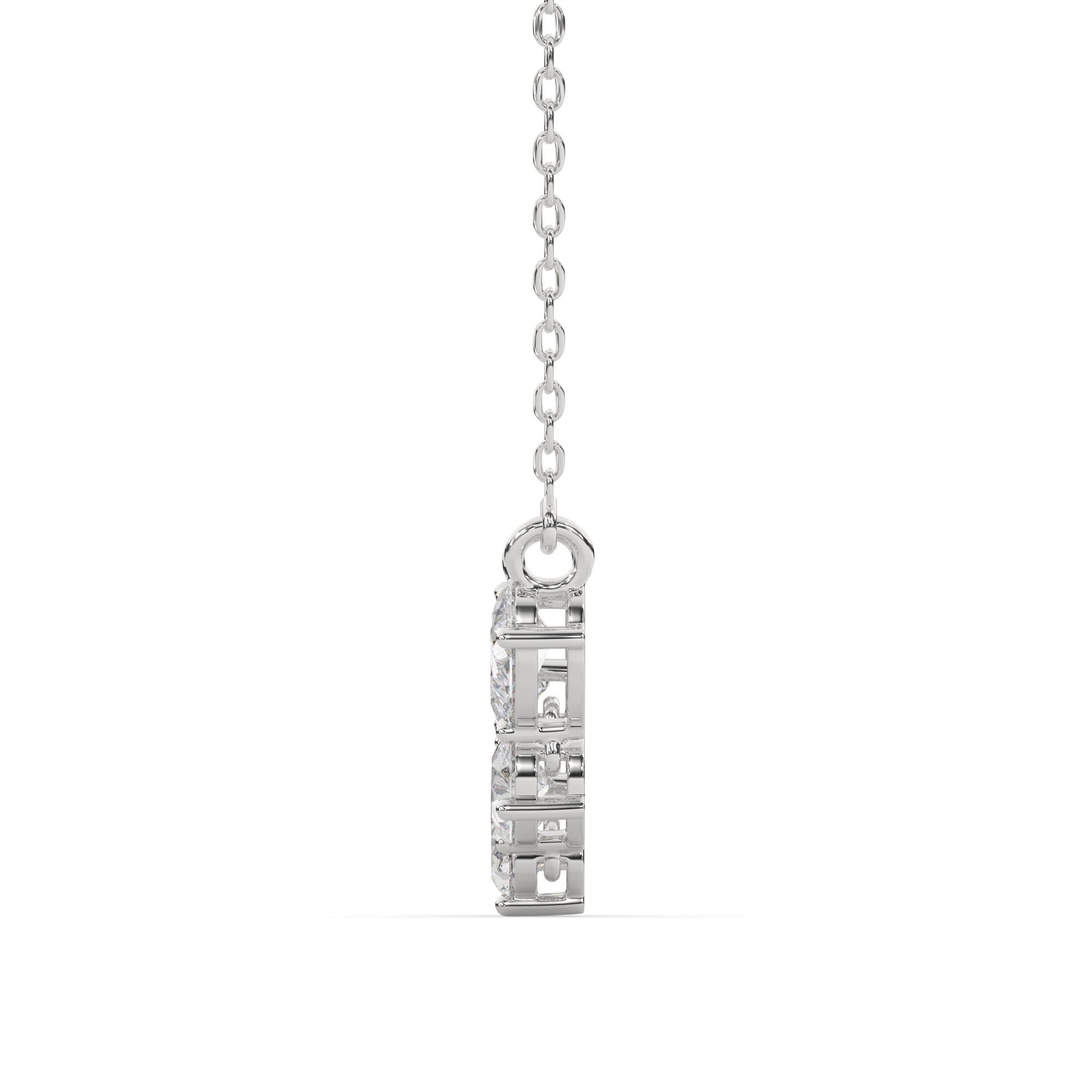 1.75 CTW Pear Lab Grown Diamond Curved Five Stone Pendant