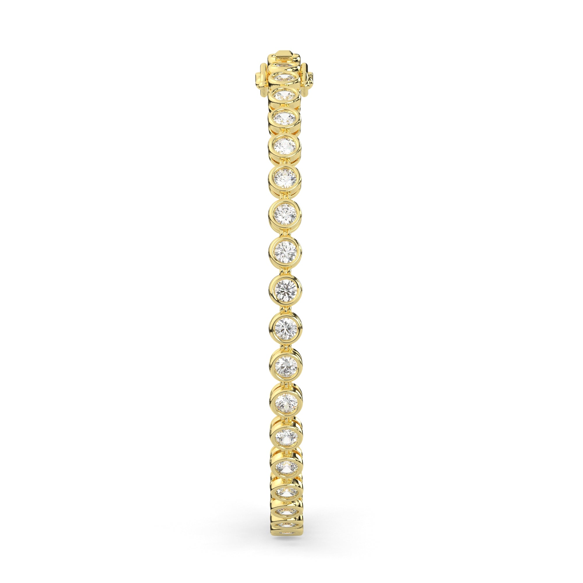3.44 CTW Round Lab Diamond Classic Bezel Tennis Bracelet