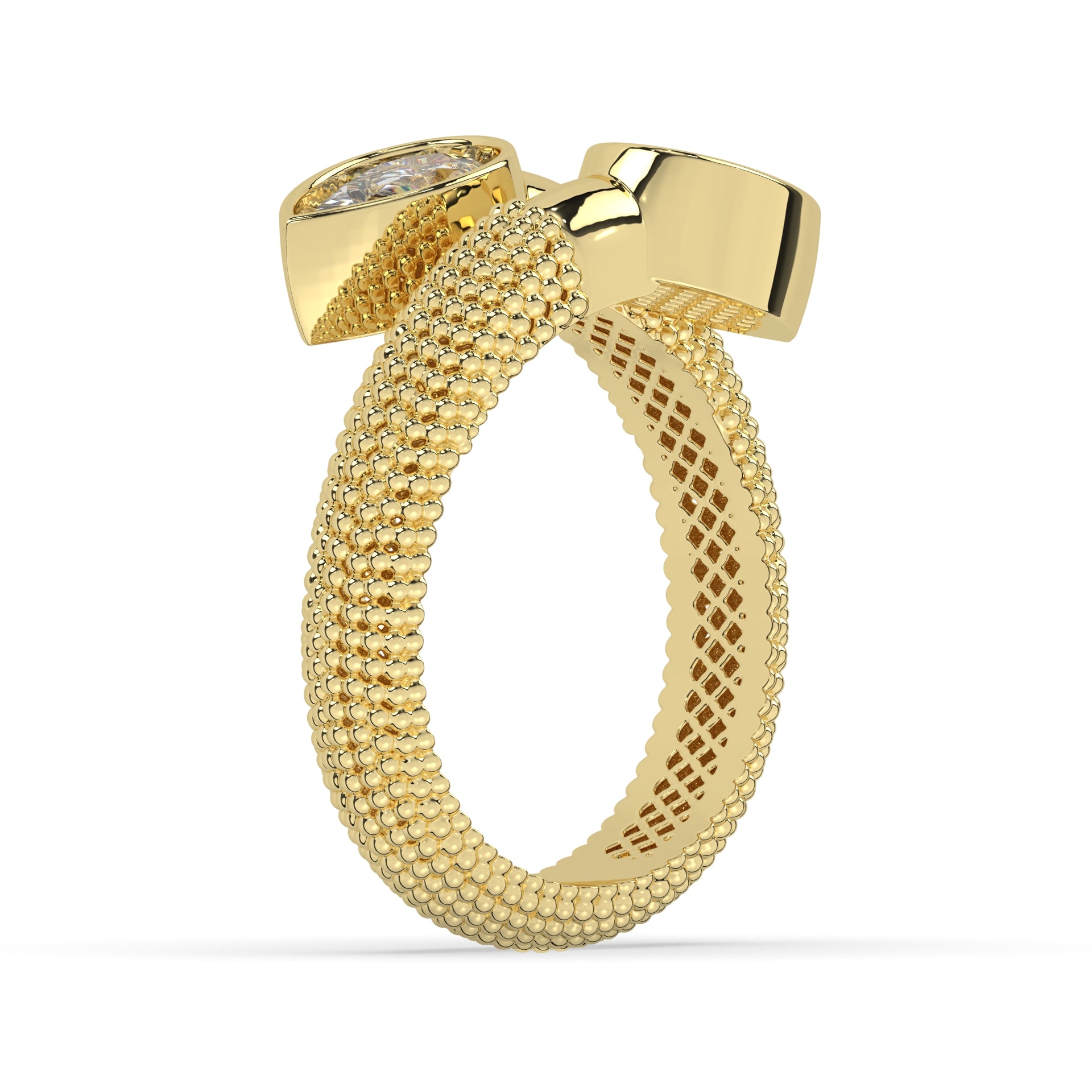 Twin Pear Lab Diamond Open Toi Et Moi Ring