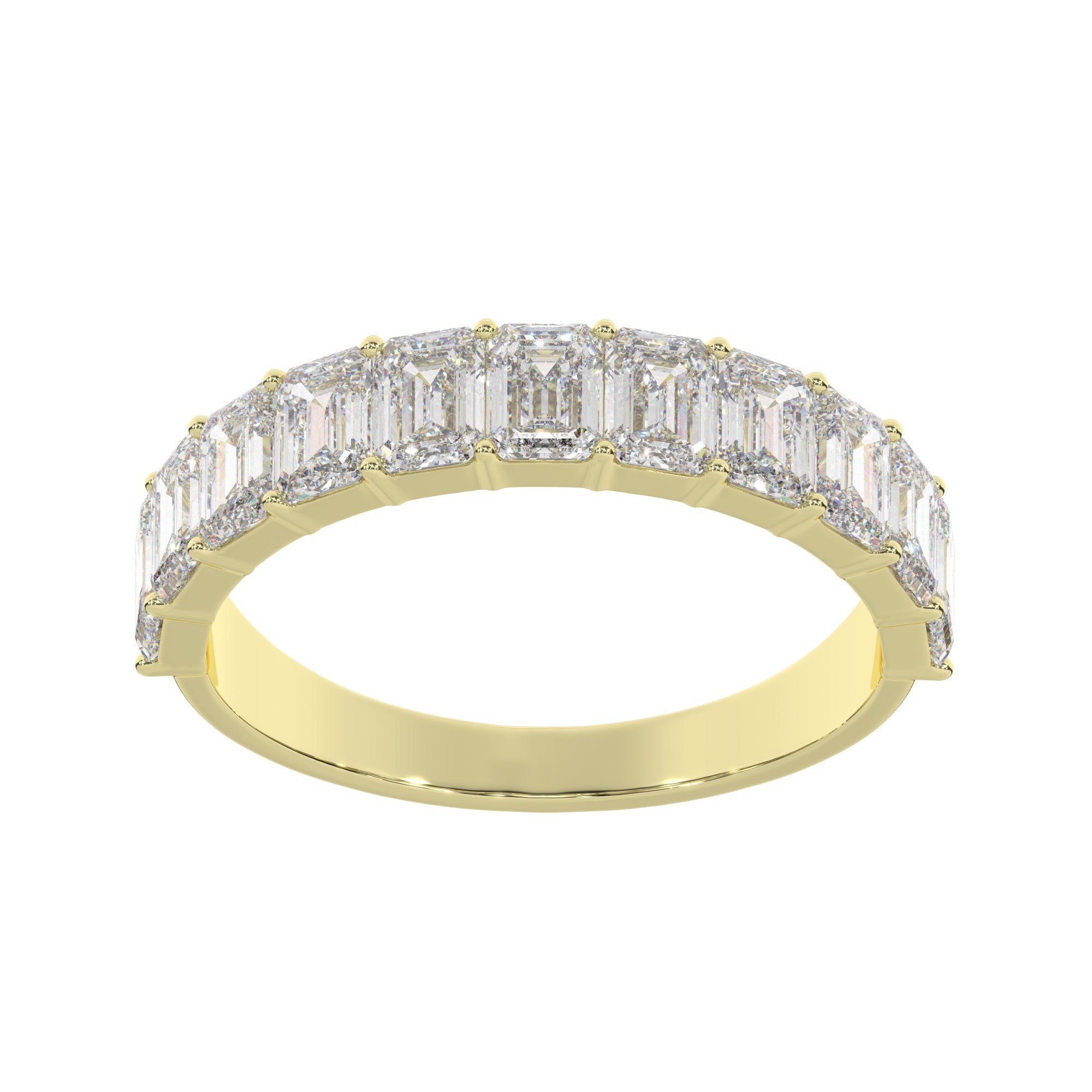 2.75 CTW Emerald Half Eternity Ring
