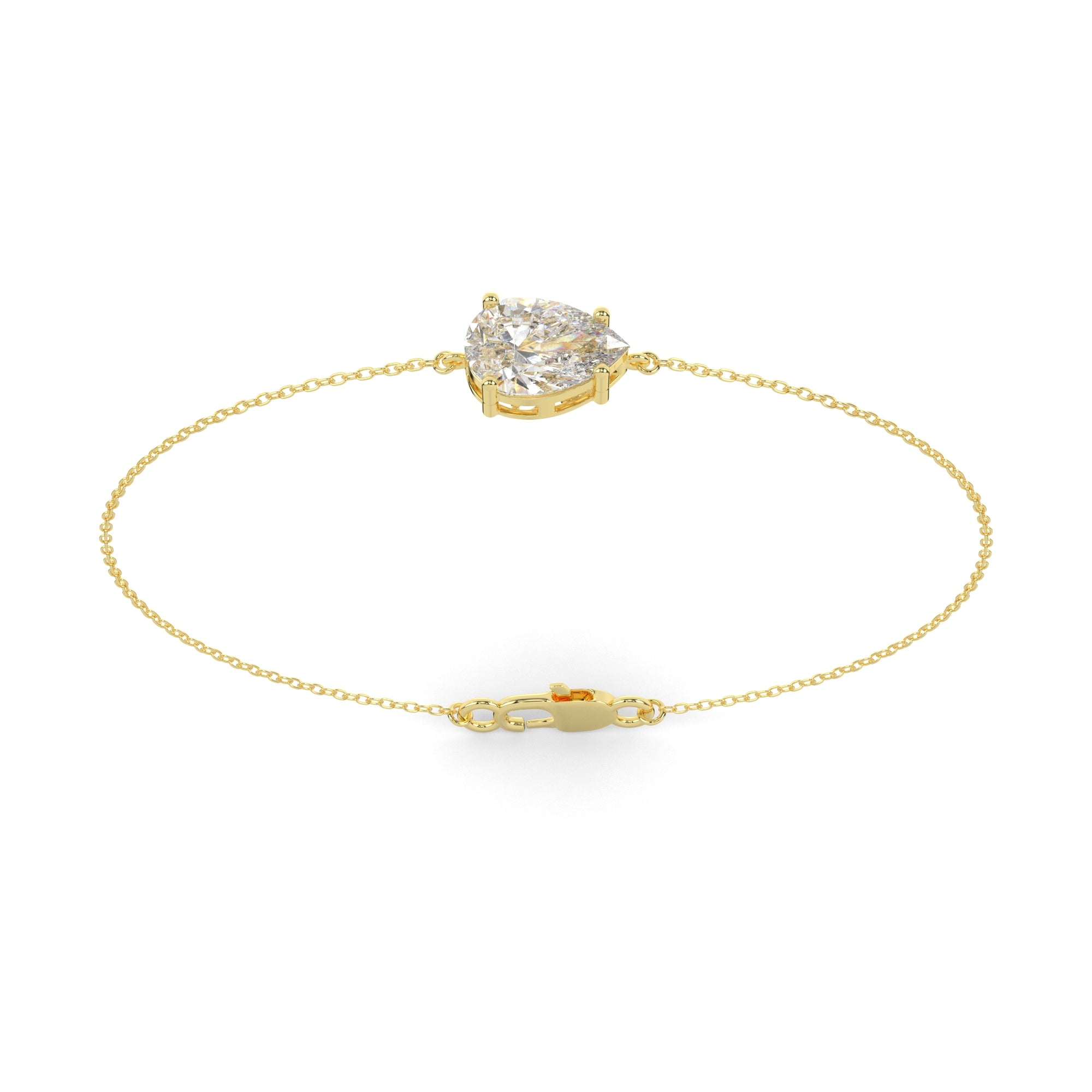 Pear Lab Diamond Solitaire Beacelet