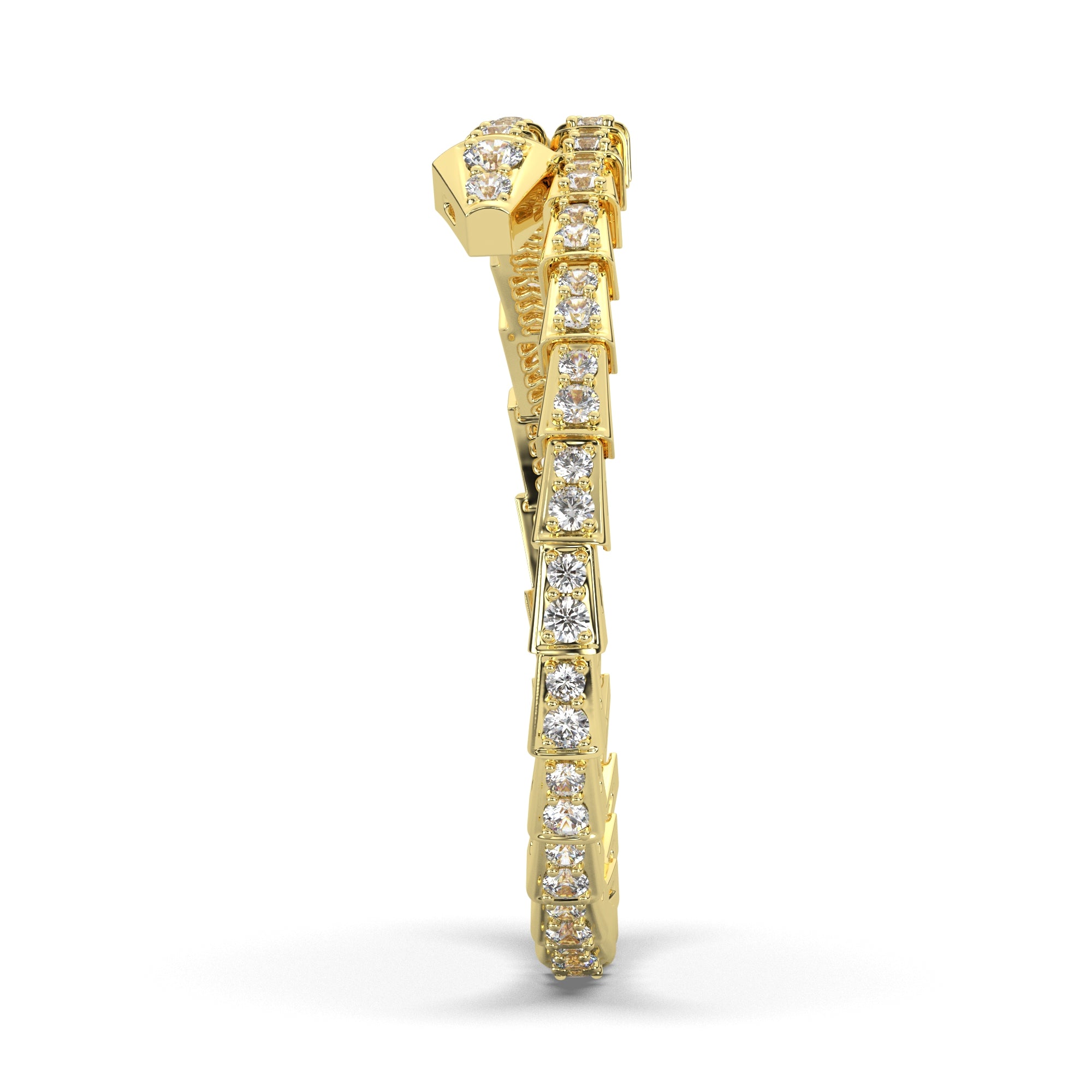 3.90 CTW Serpenti-Inspired Lab Grown Diamond Viper Wrap Bracelet