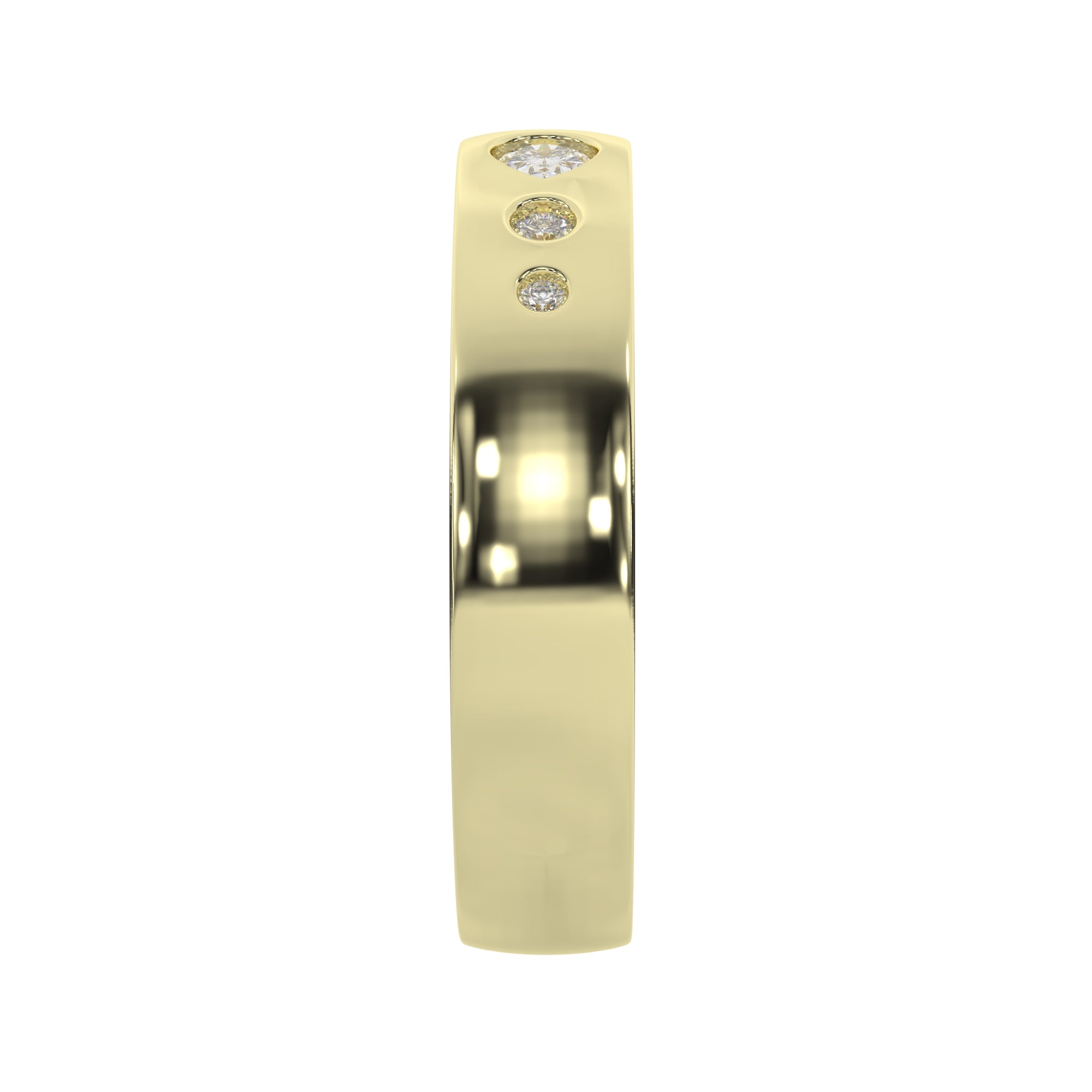 0.40 CTW Contemporary Bezel-Set Diamond Ring