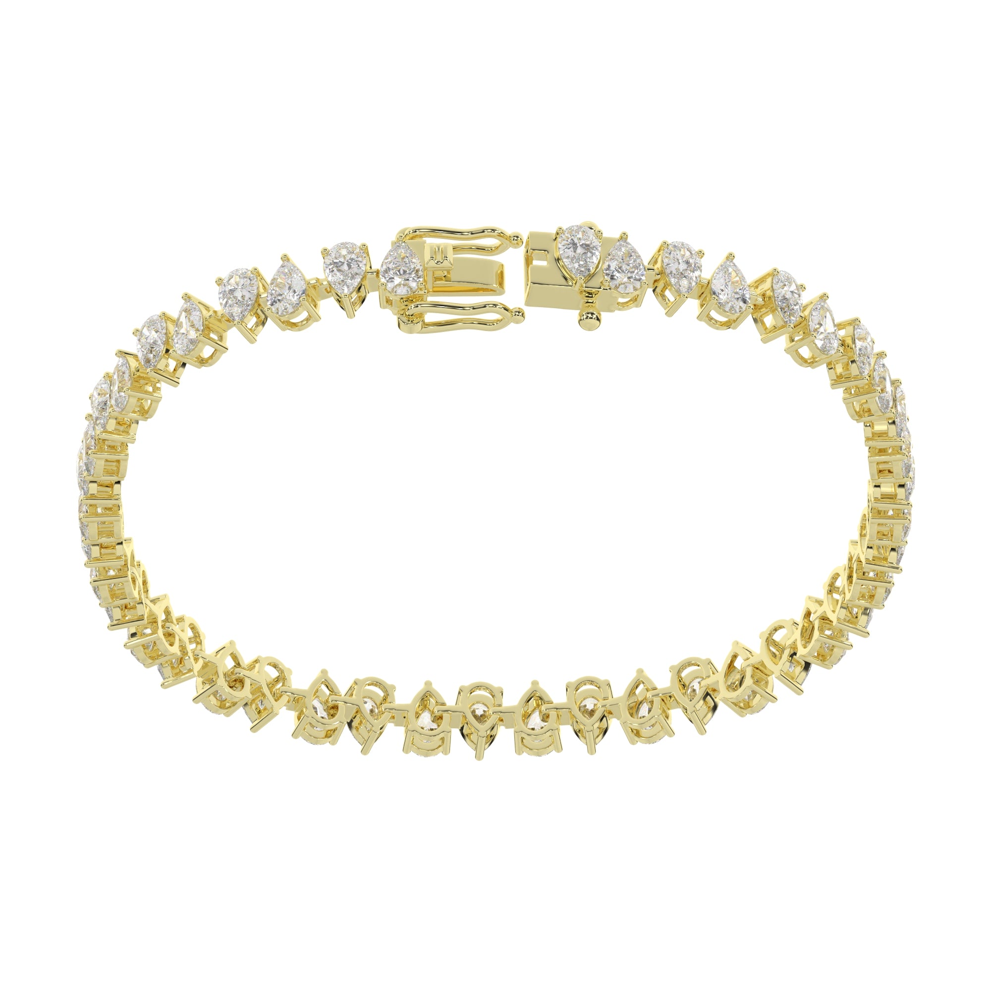 Up & Down Pear Shape Lab Grown Diamond Tennis Bracelet